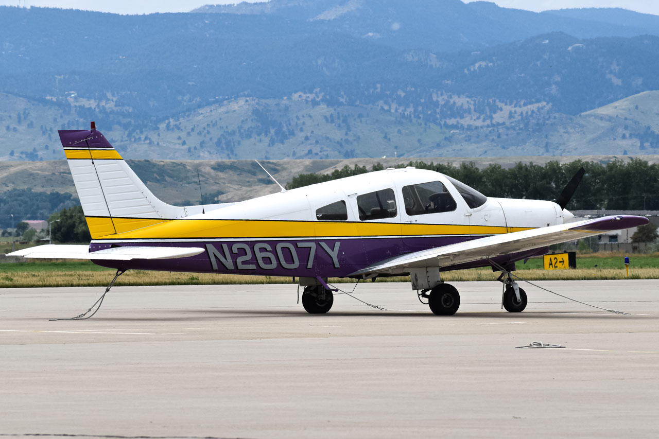Full size: PRIVATE Piper 28 Warrior N2607Y at Vance Brand Airport