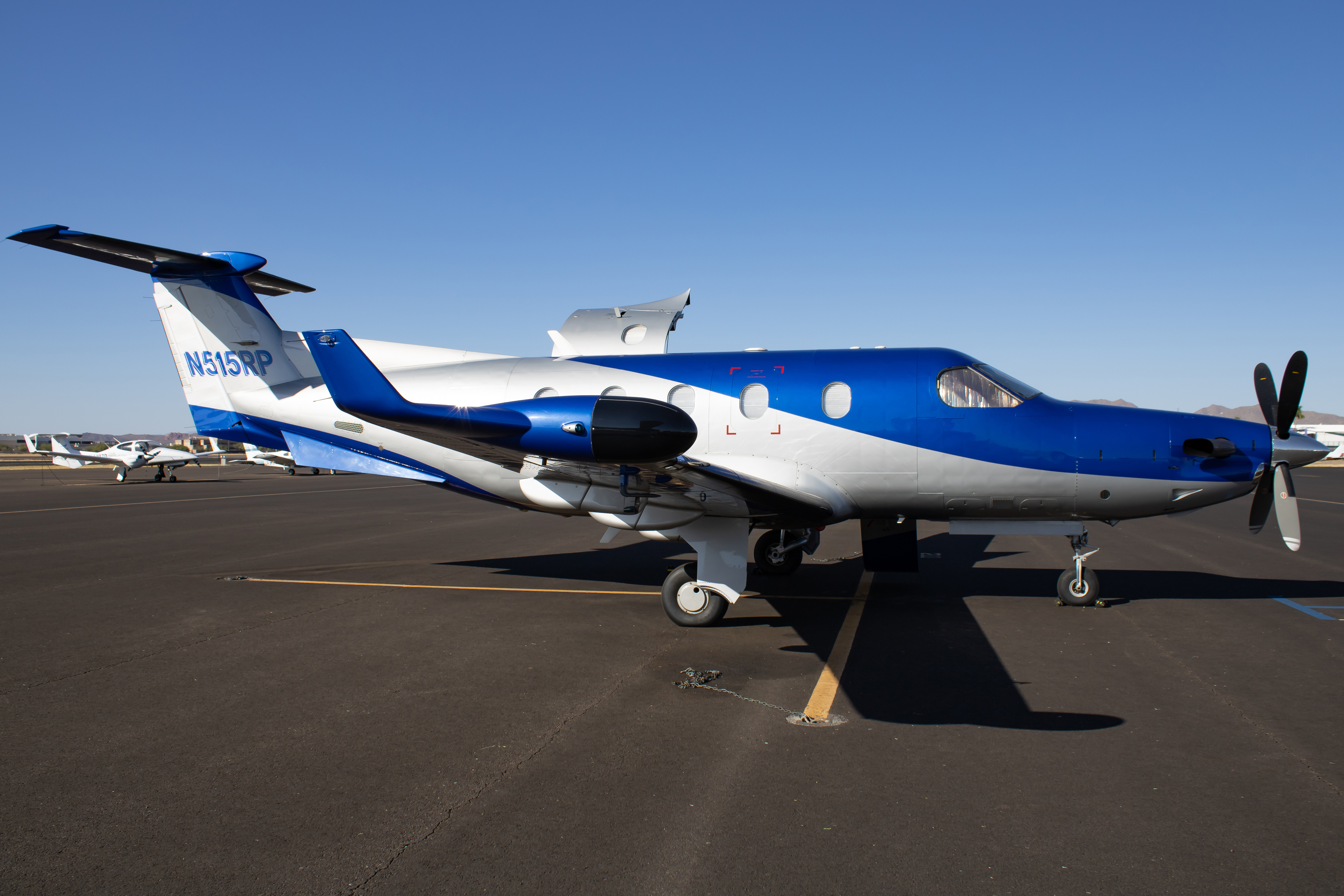 Full size: Fast Flight LLC Pilatus PC-12 N515RP at Falcon Field Airport