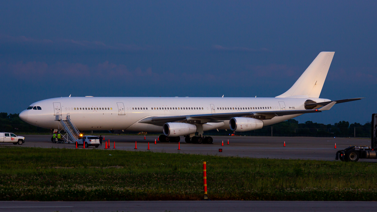 Full size: HiFly Malta Airbus A340-300 9H-SOL at Rickenbacker International Airport