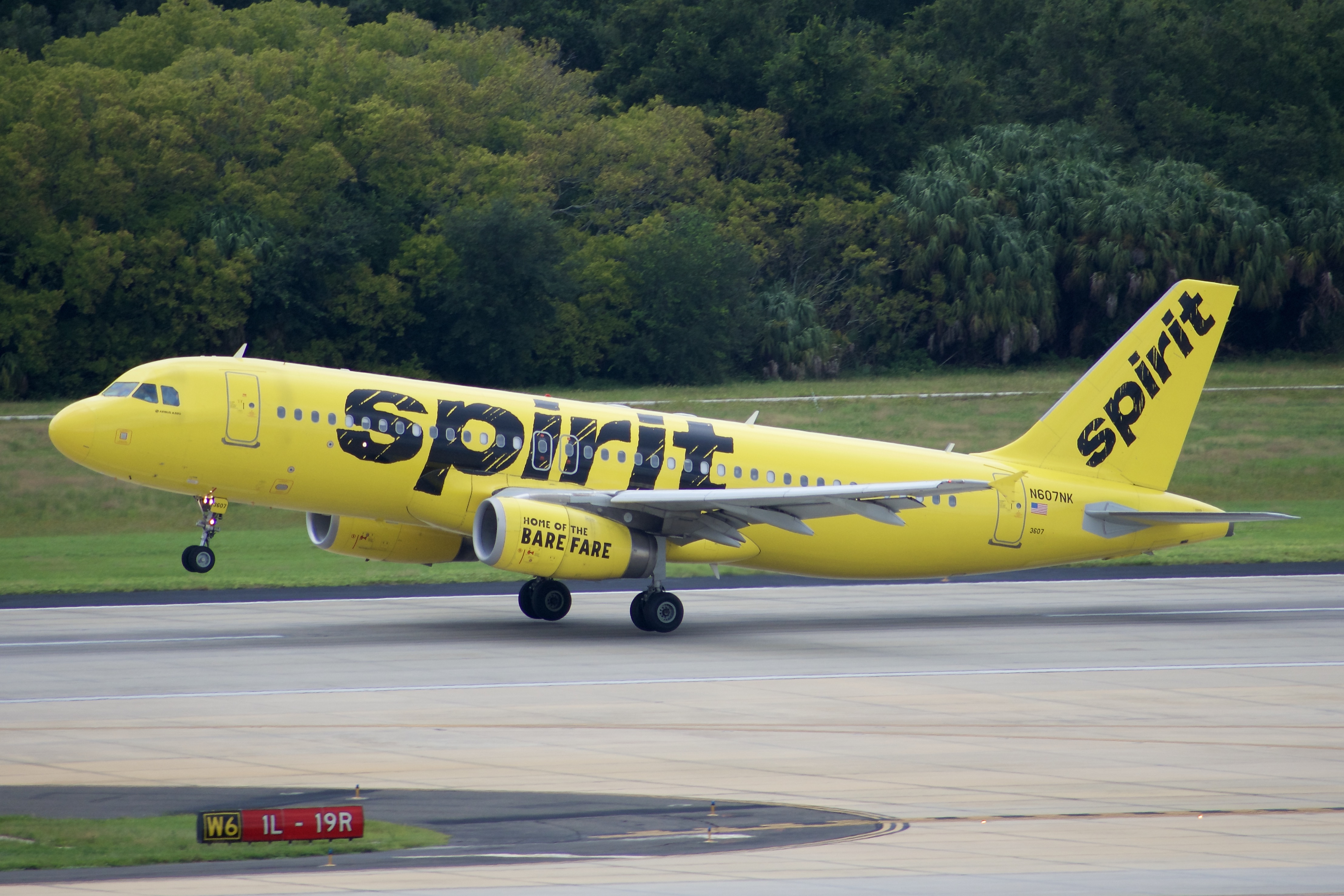 Full size: Spirit Airlines Airbus A320 N607NK at Tampa International Airport