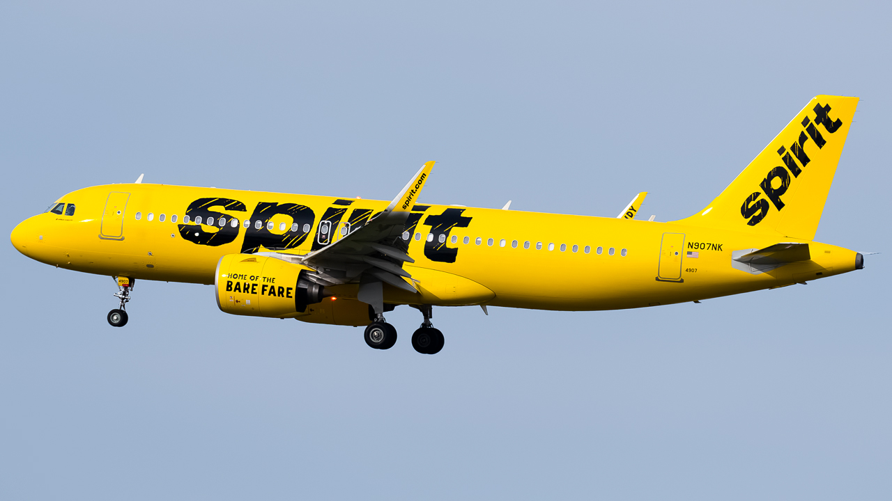 Full size: Spirit Airlines Airbus A320NEO N907NK at Hartsfield-Jackson Atlanta International Airport