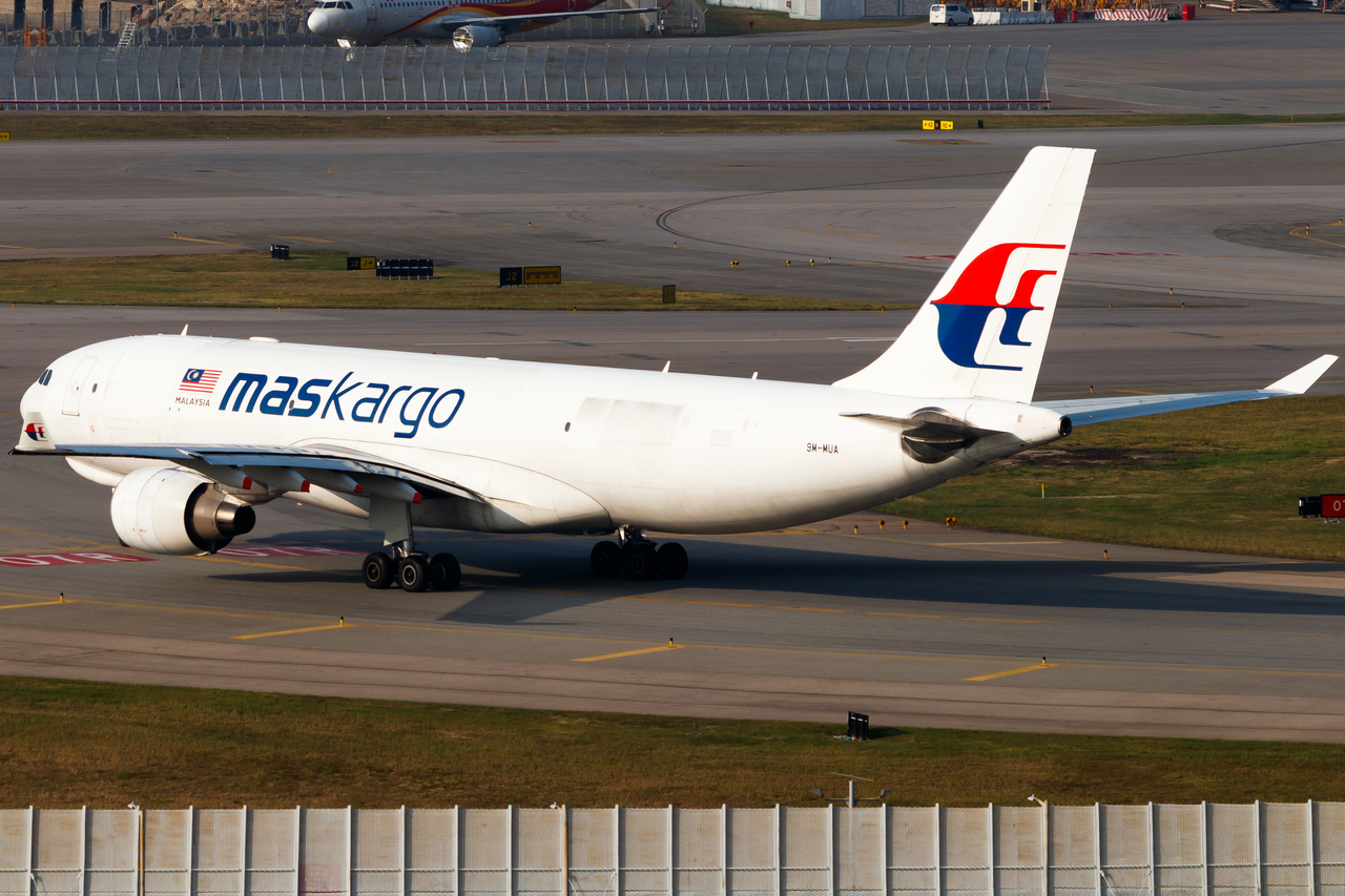 Full size: MASkargo Airbus A330-200F 9M-MUA at Hong Kong International Airport