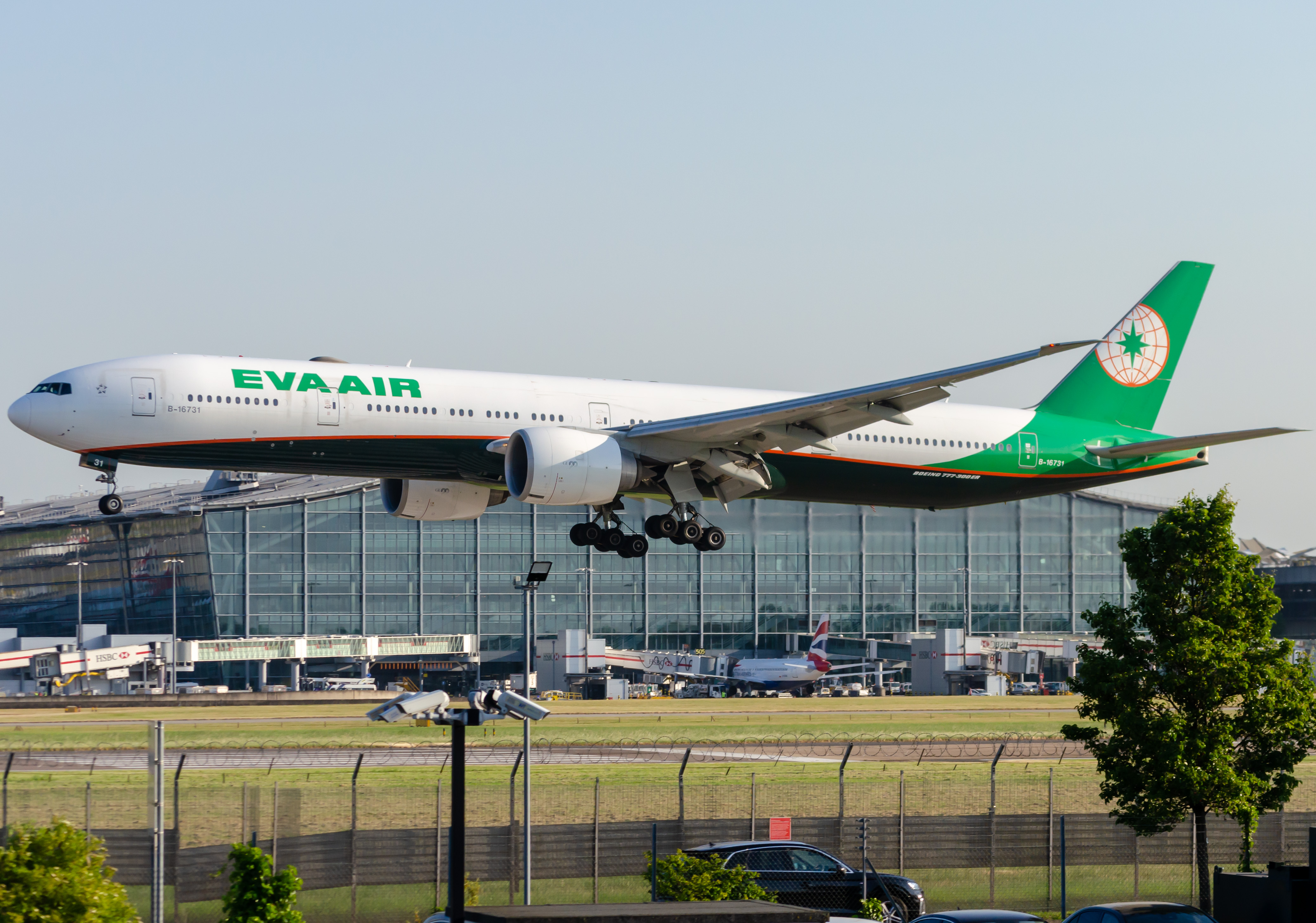 Full size: EVA Air Boeing 777-300ER B-16731 at London Heathrow International Airport
