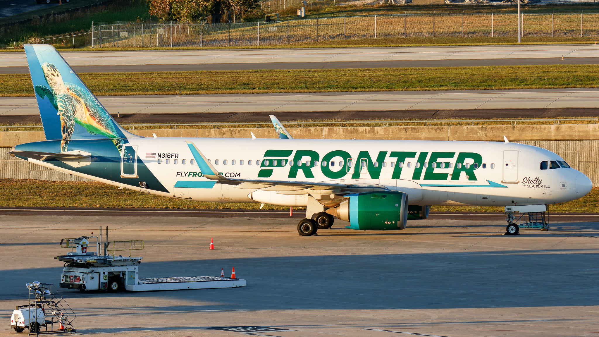 Full size: Frontier Airlines Airbus A320NEO N316FR at Tampa International Airport