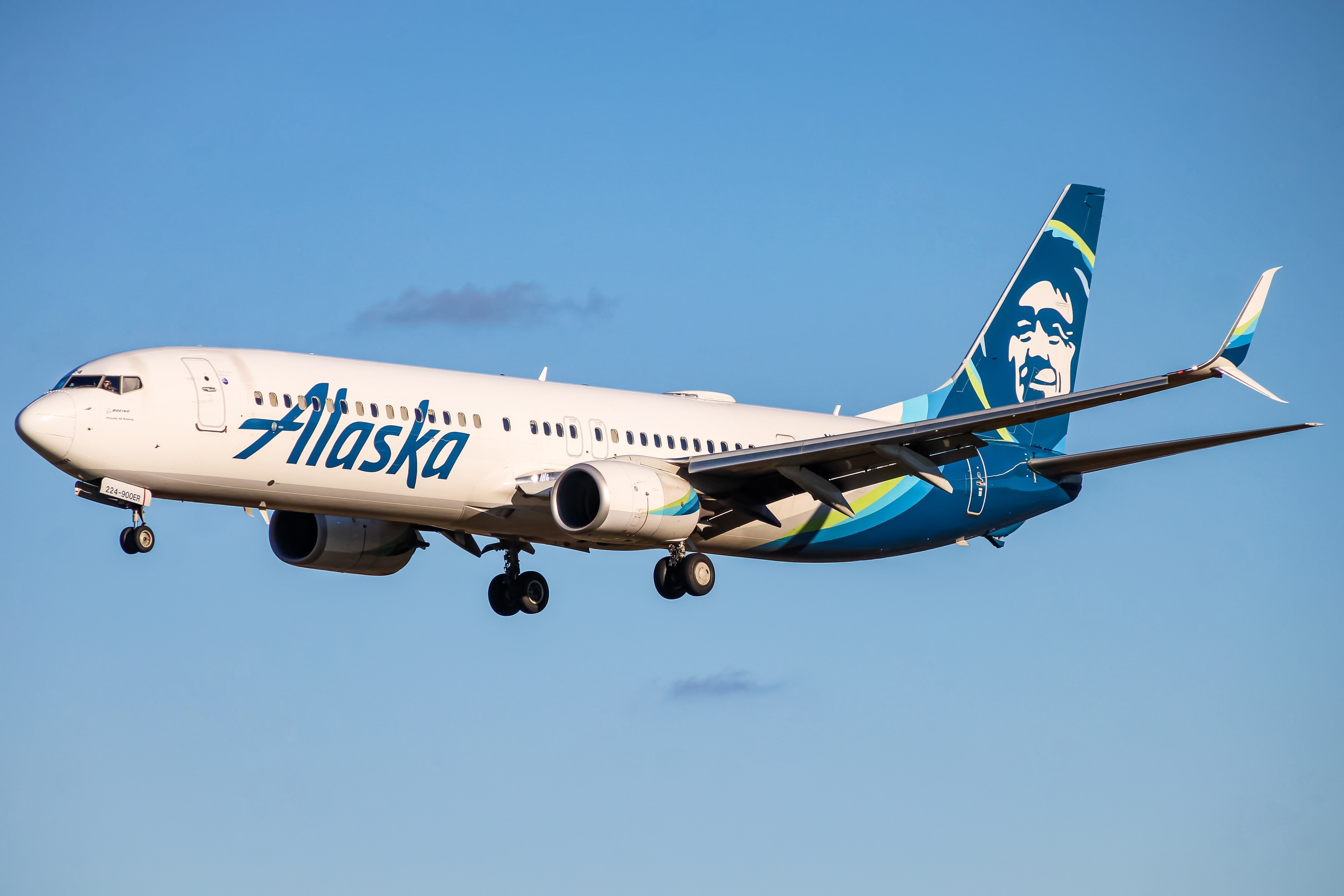Full size: Alaska Airlines Boeing 737-900ER N224AK at Baltimore/Washington International Thurgood Marshall Airport