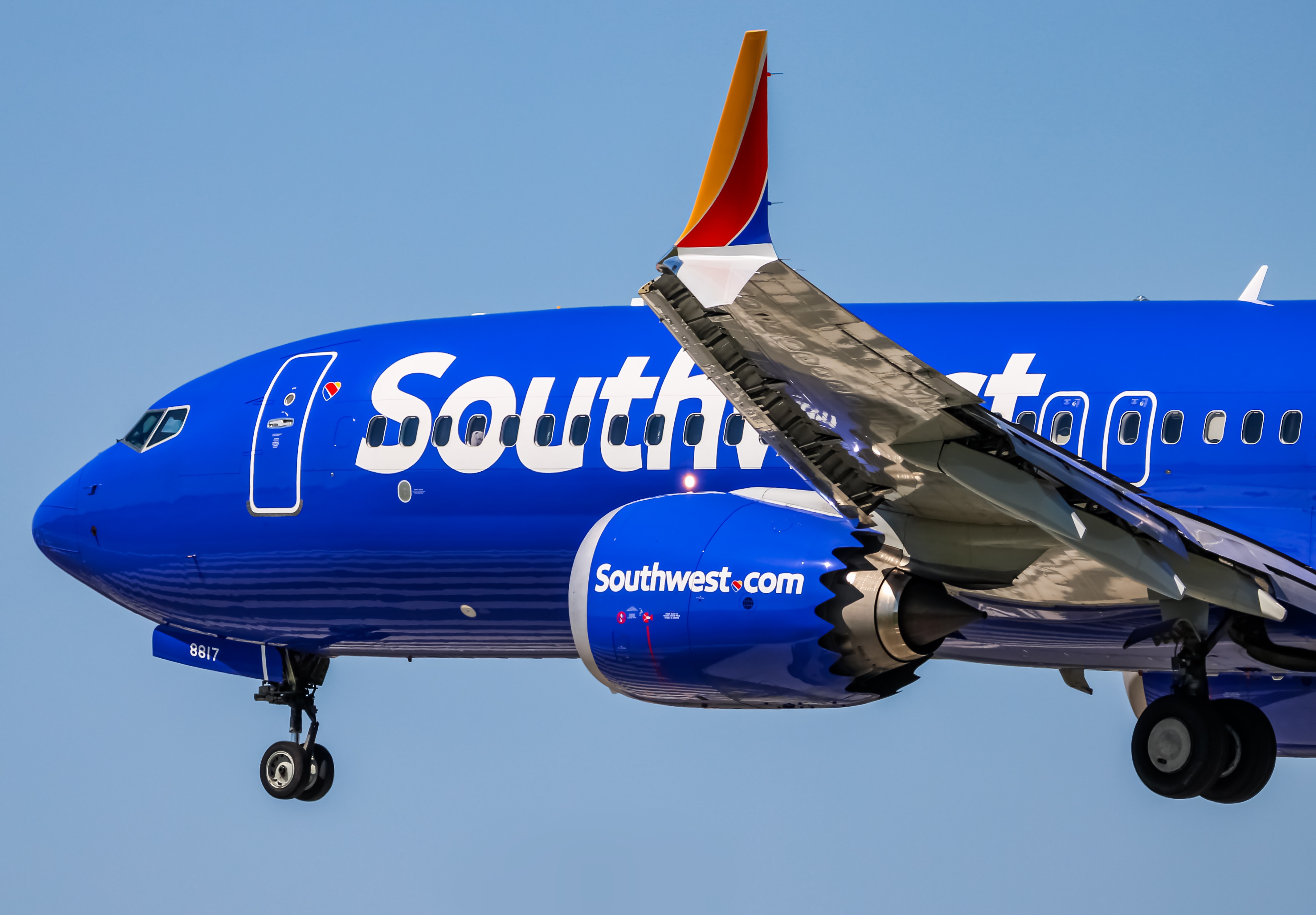 Full size: Southwest Airlines Boeing 737 MAX 8 N8817L at Baltimore/Washington International Thurgood Marshall Airport