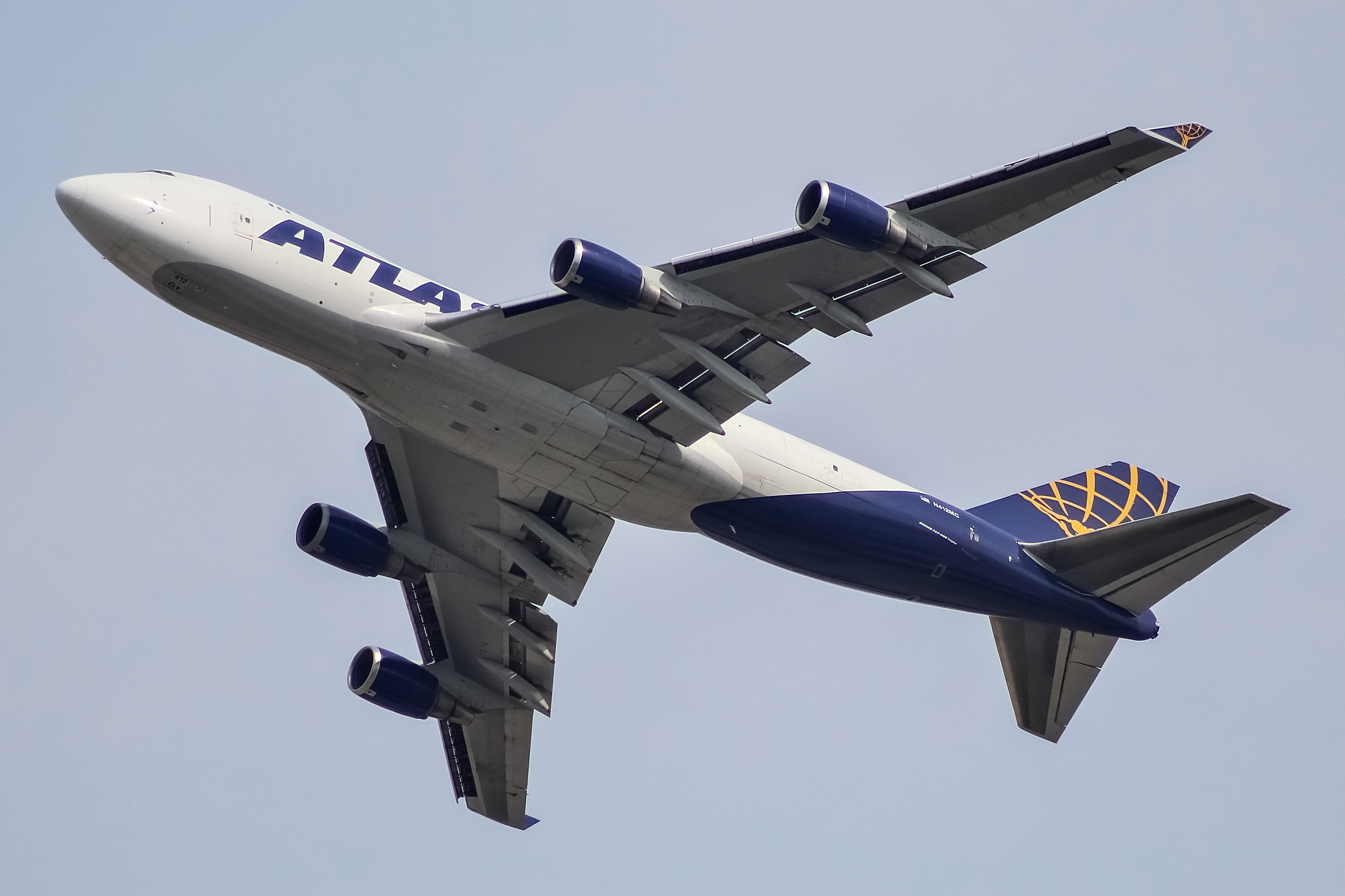 Full size: Atlas Air Boeing 747-400F N412MC at Chicago O'Hare International Airport