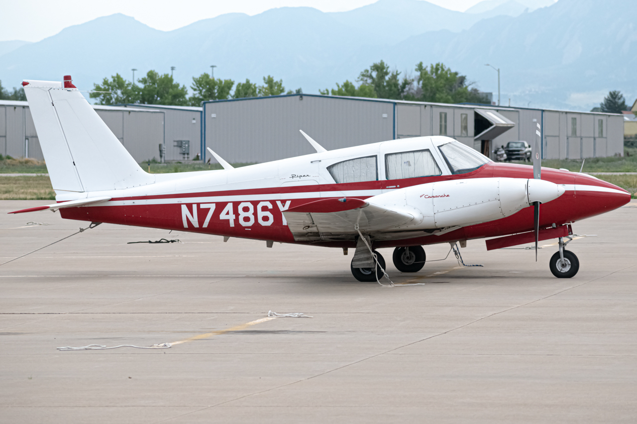Full size: PRIVATE Piper PA-30 Twin Comanche N7486Y at Vance Brand Airport