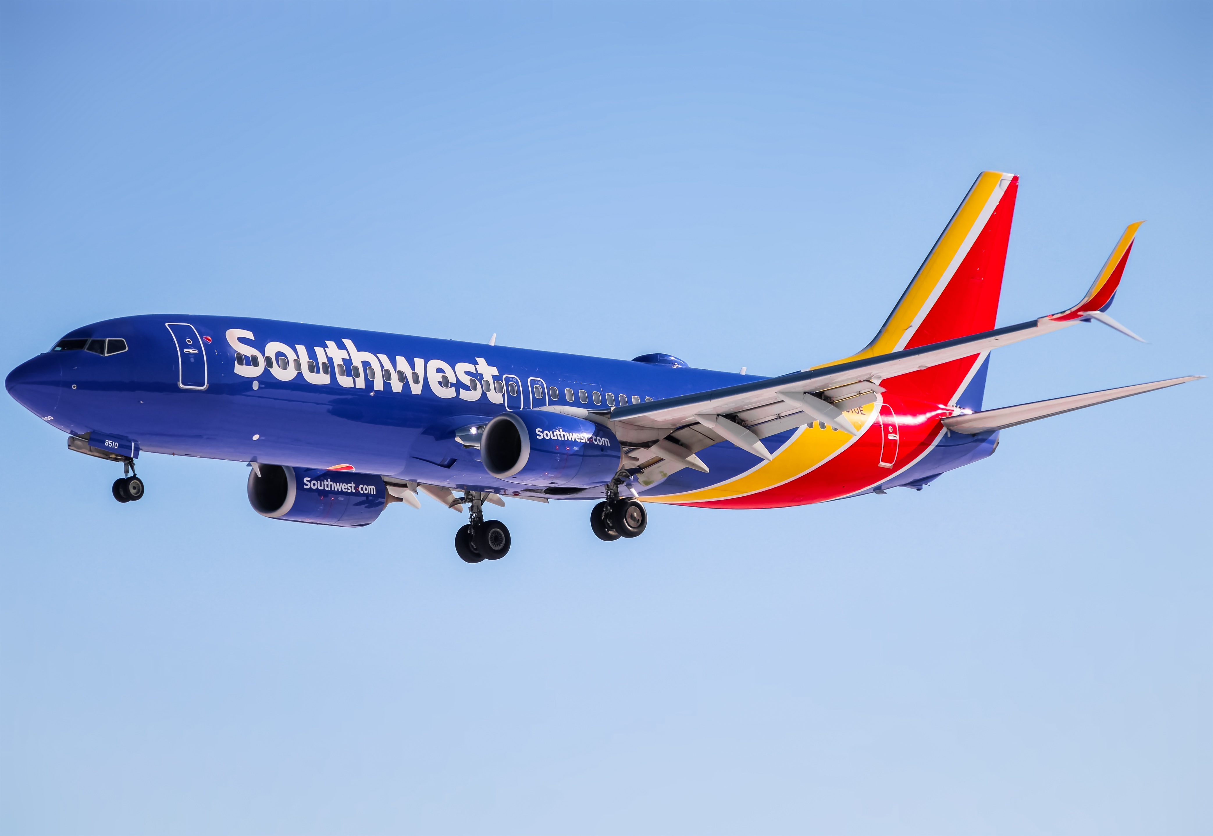 Full size: Southwest Airlines Boeing 737-800 N8510E at Baltimore/Washington International Thurgood Marshall Airport