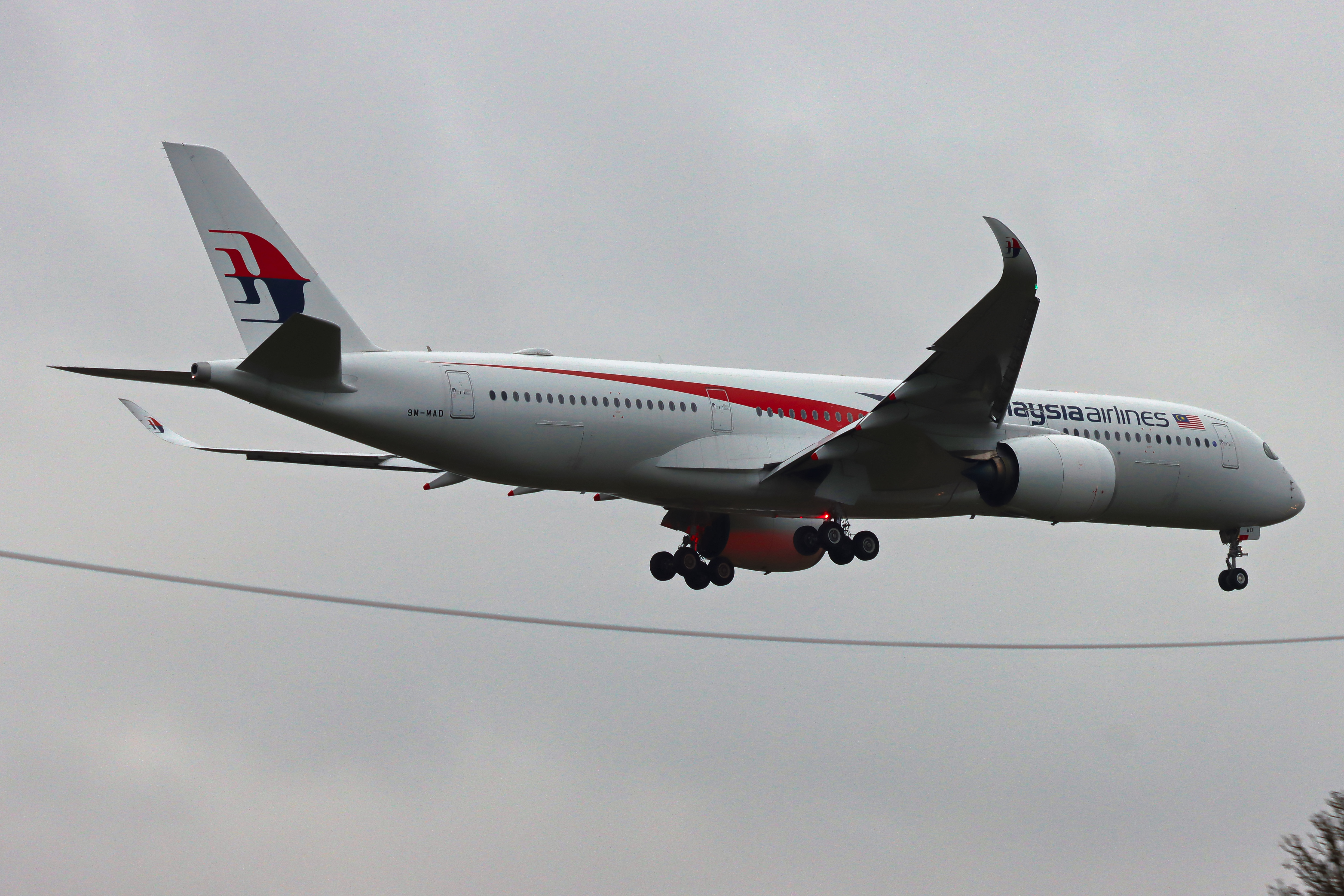 Full size: Malaysia Airlines Airbus A350-900 9M-MAD at London Heathrow International Airport