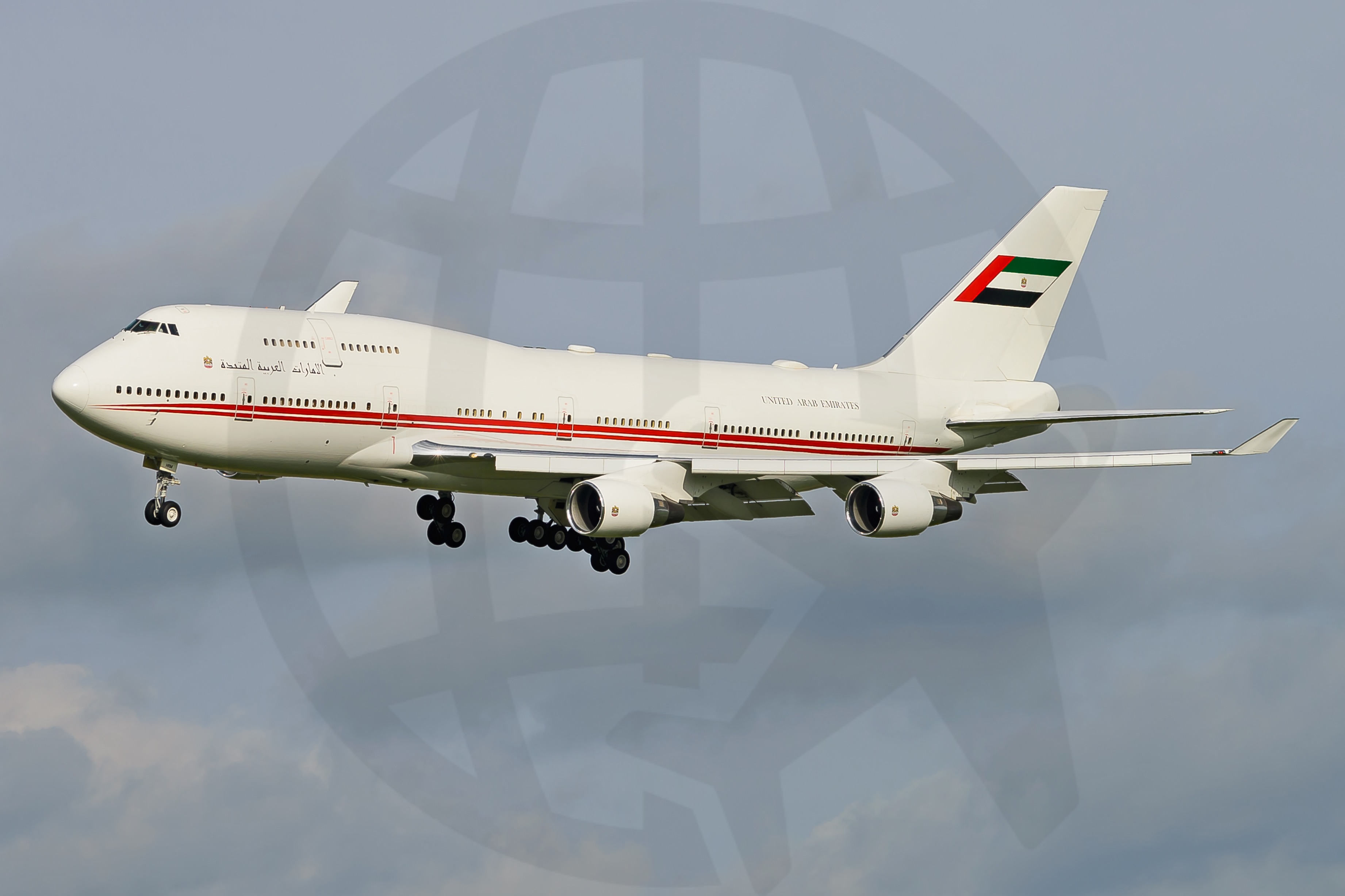 Full size: Dubai Air Wing Boeing 747-400 A6-HRM at Paris Le Bourget Airport
