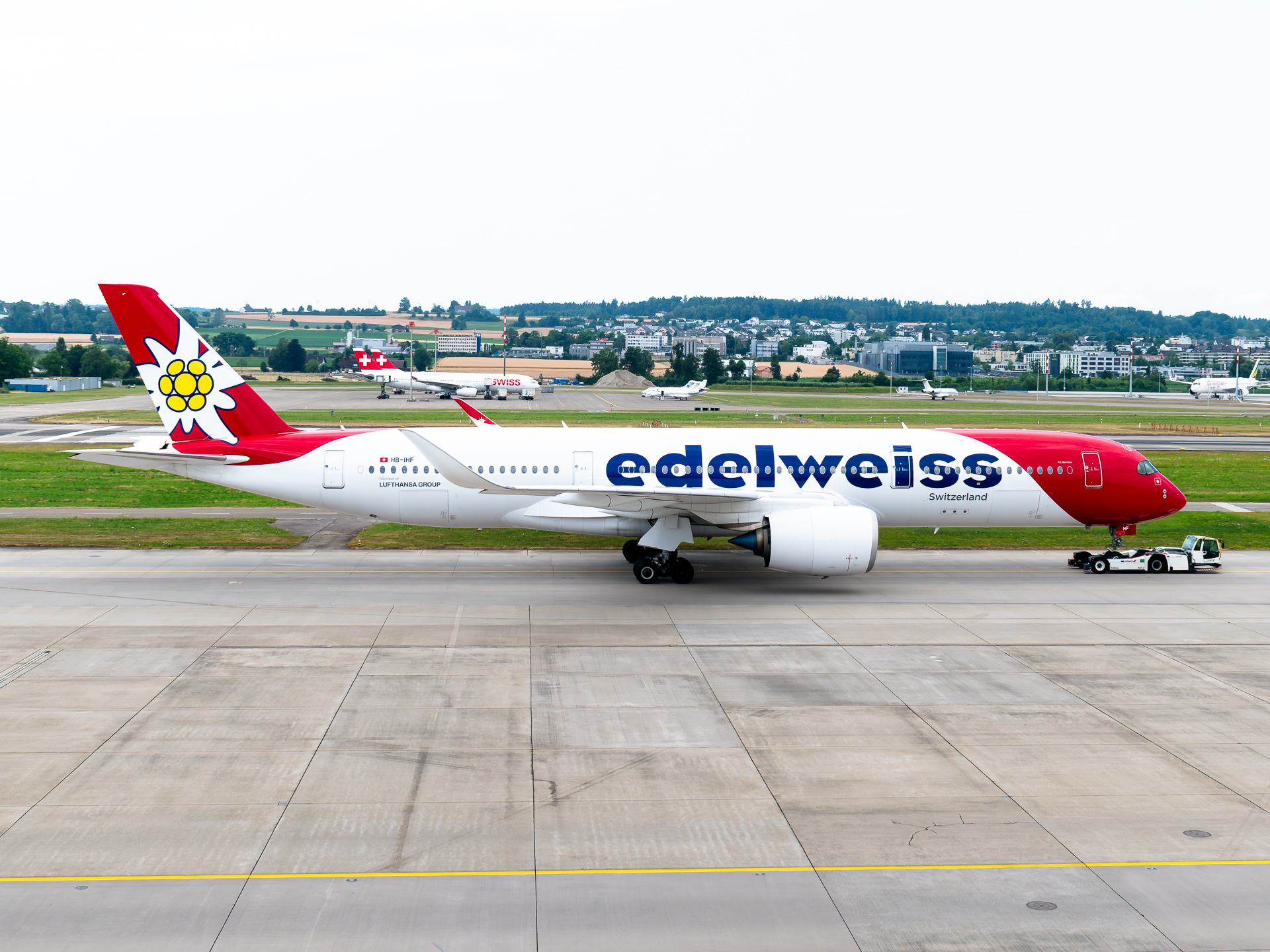 Full size: Edelweiss Air Airbus A350-900 HB-IHF at Zurich-Kloten Airport