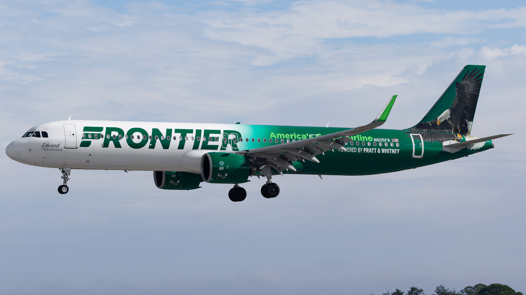 Full size: Frontier Airlines Airbus A321NEO N605FR at Sarasota/Bradenton International Airport