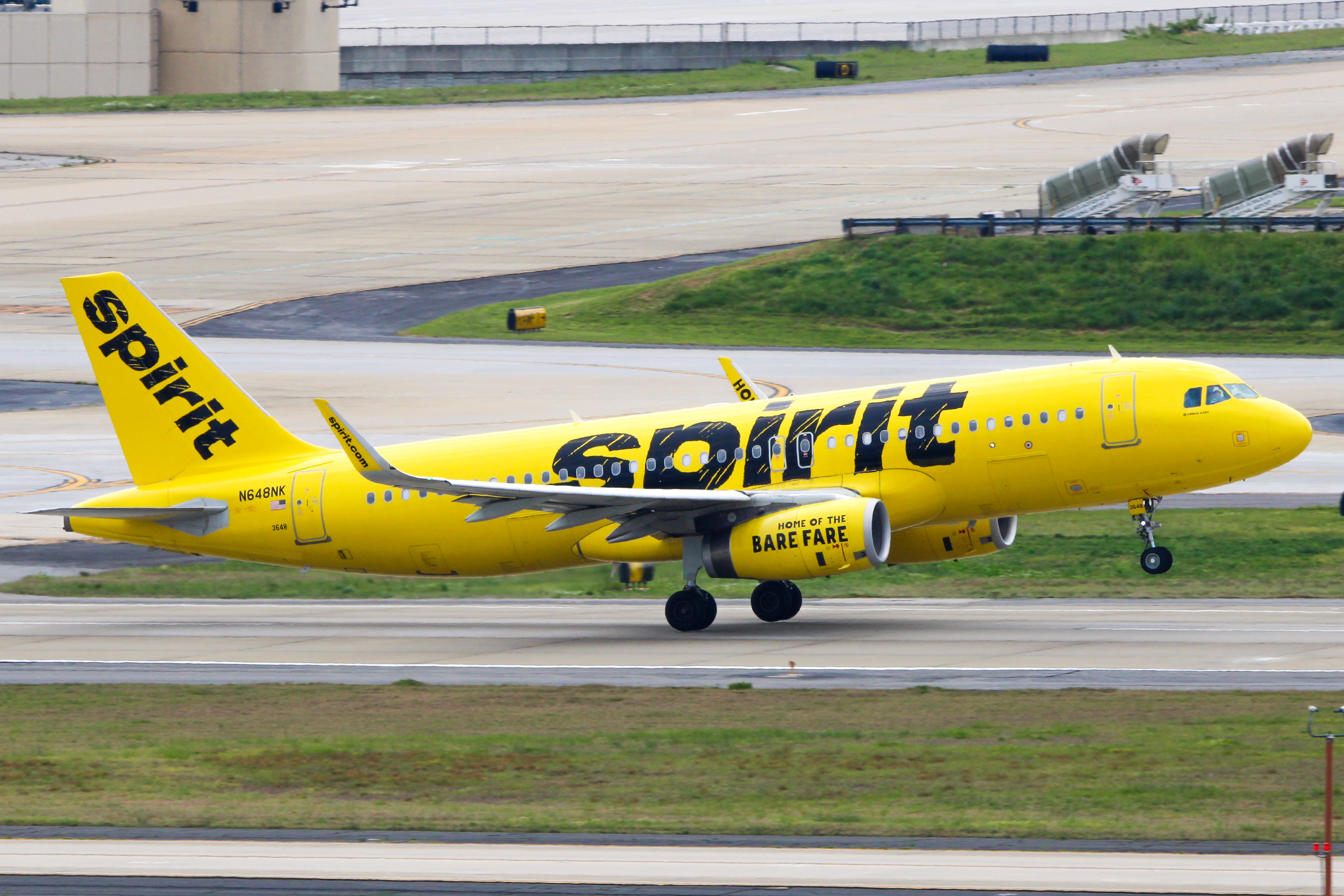 Full size: Spirit Airlines Airbus A320 N648NK at Hartsfield-Jackson Atlanta International Airport