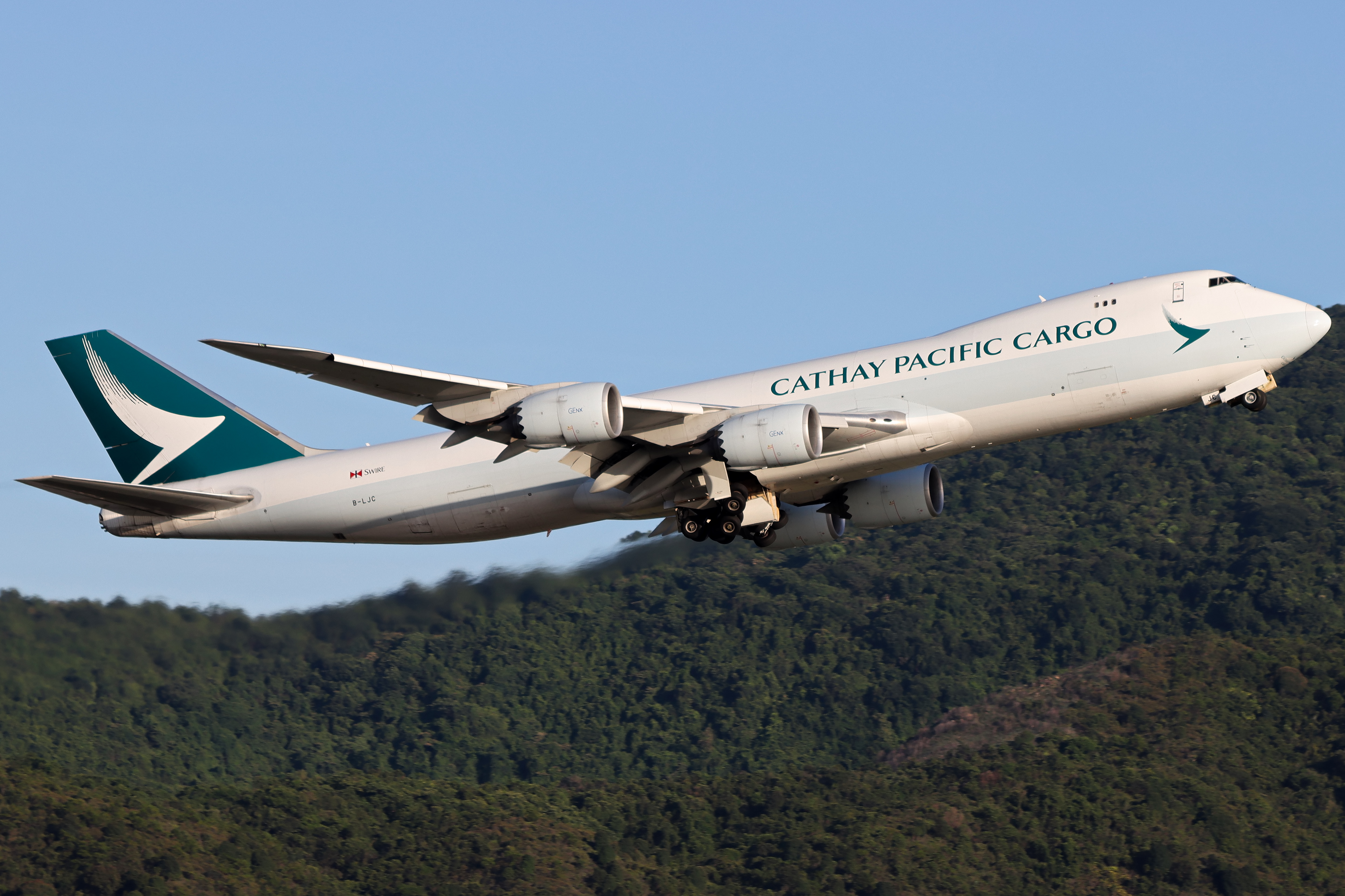 Full size: Cathay Pacific Cargo Boeing 747-8F B-LJC at Hong Kong International Airport