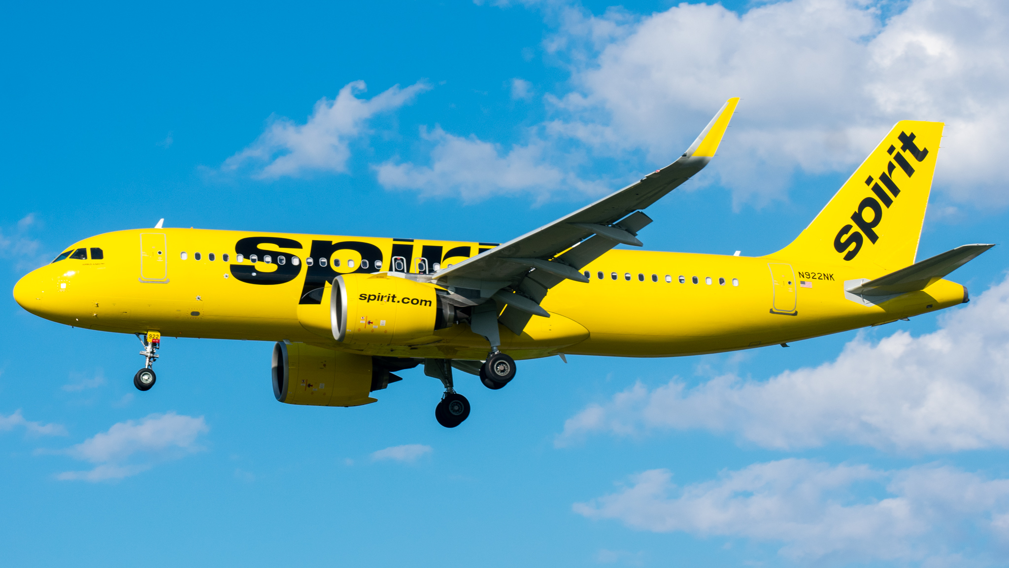 Full size: Spirit Airlines Airbus A320NEO N922NK at Baltimore/Washington International Thurgood Marshall Airport