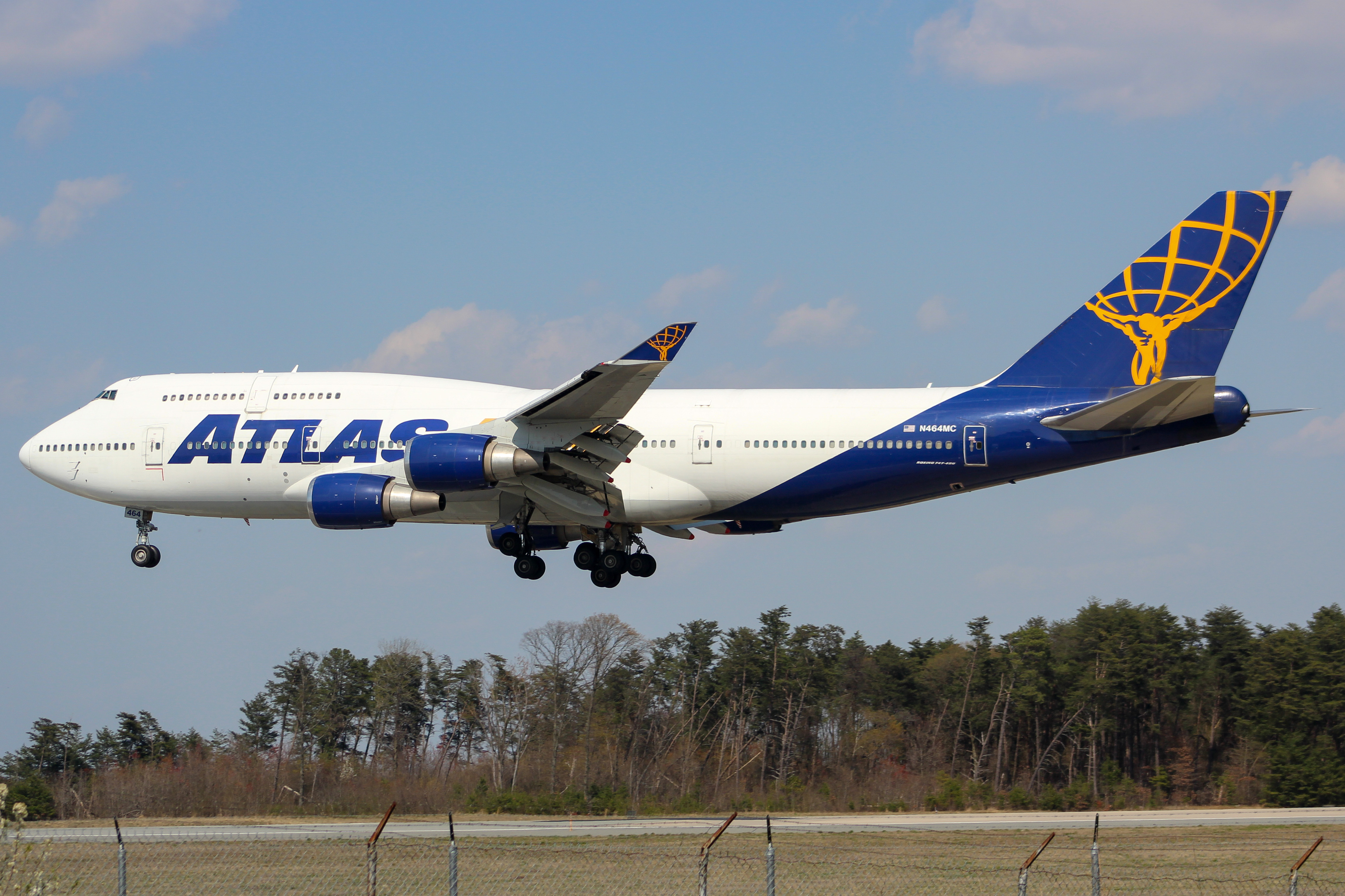 Full size: Atlas Air Boeing 747-400 N464MC at Baltimore/Washington International Thurgood Marshall Airport