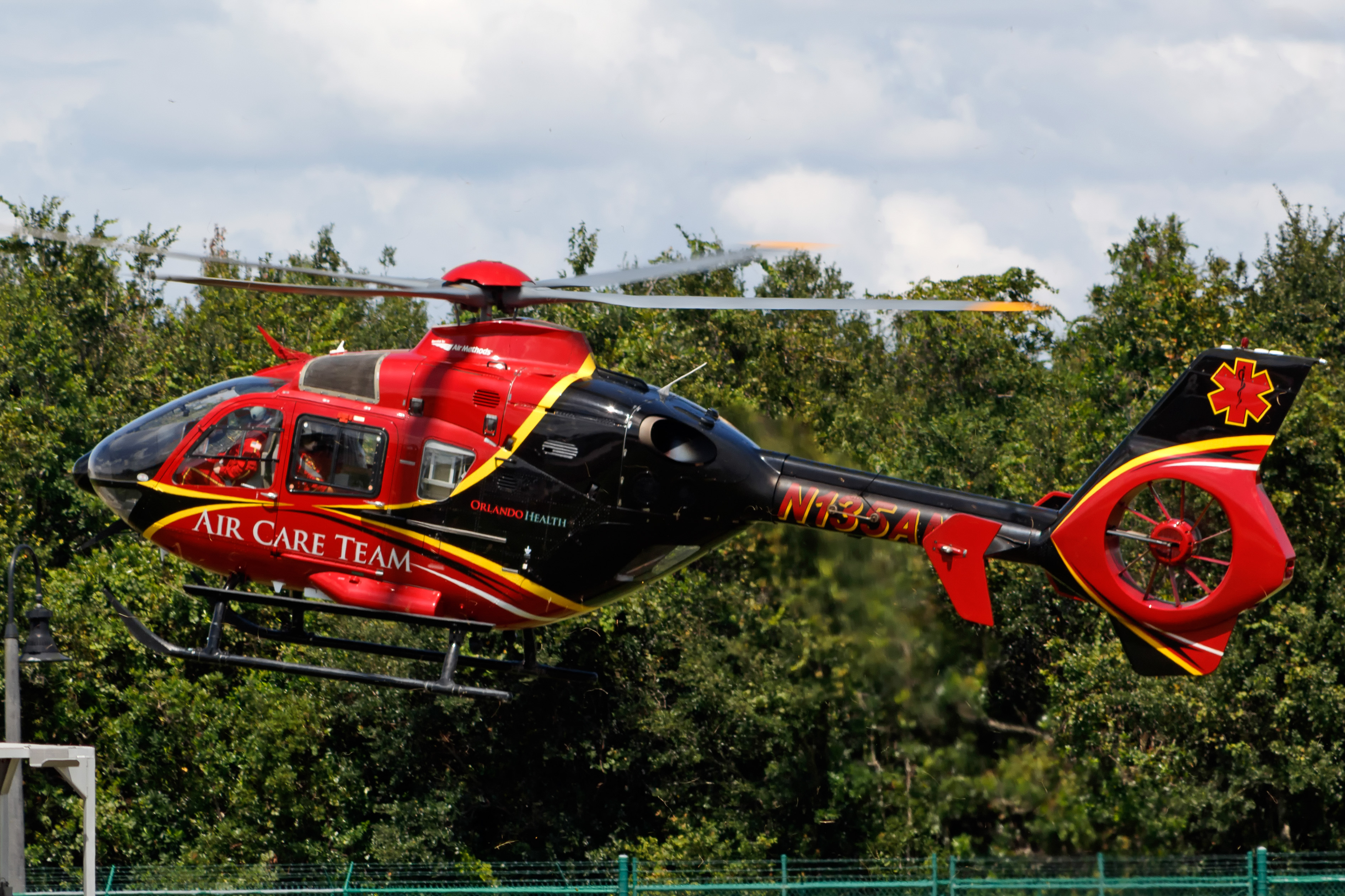 Full size: Orlando Health Air Care Team  Eurocopter EC135P2  N135AN at Kissimmee Gateway Airport