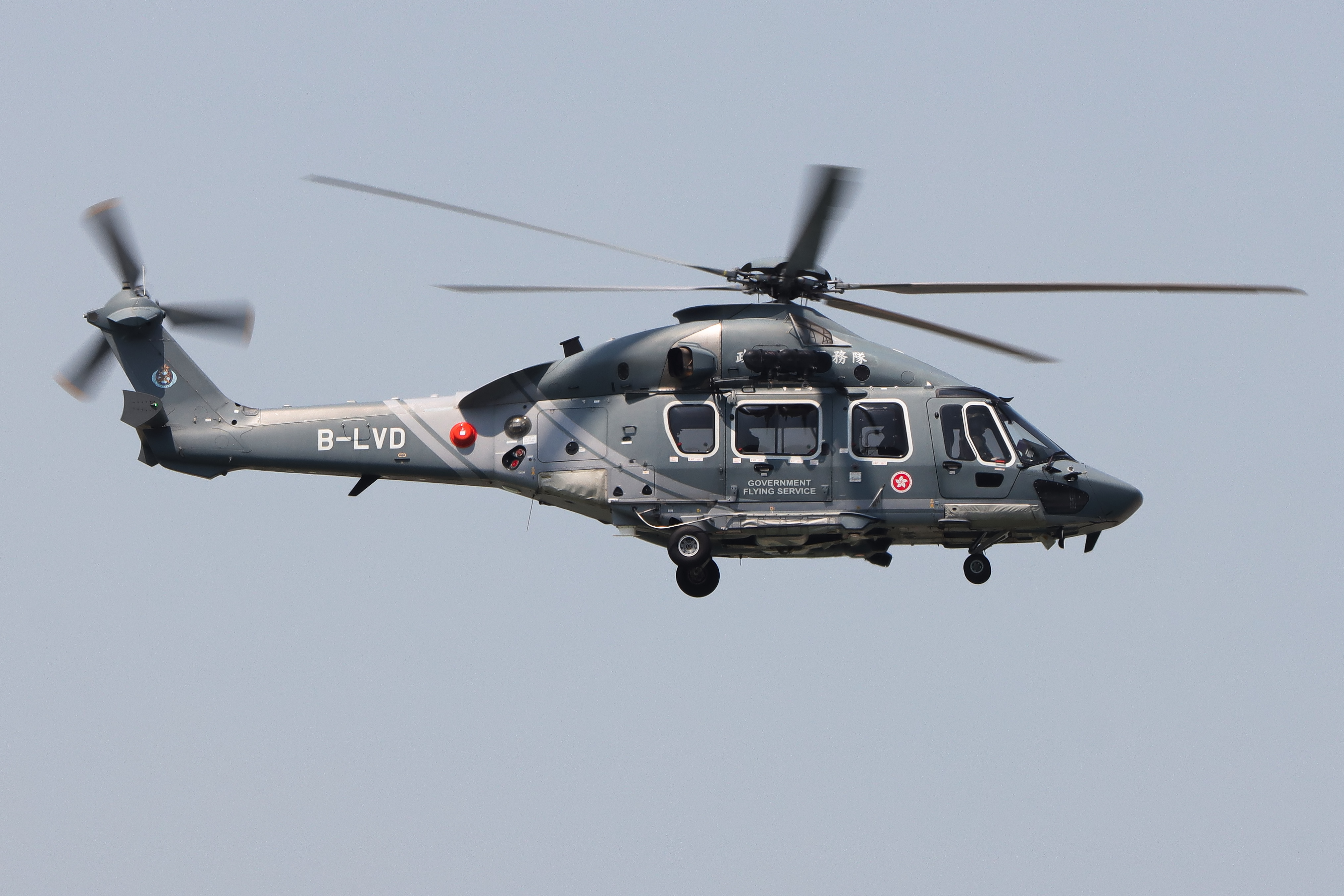 Full size: Government Flying Service Airbus Helicopters H175 B-LVD at Hong Kong International Airport
