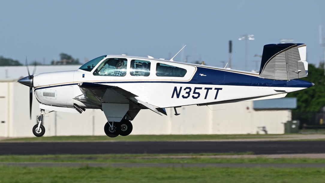 Full size: PRIVATE Beechcraft 35 Bonanza  N35TT at Norman University of Oklahoma Westheimer Airport