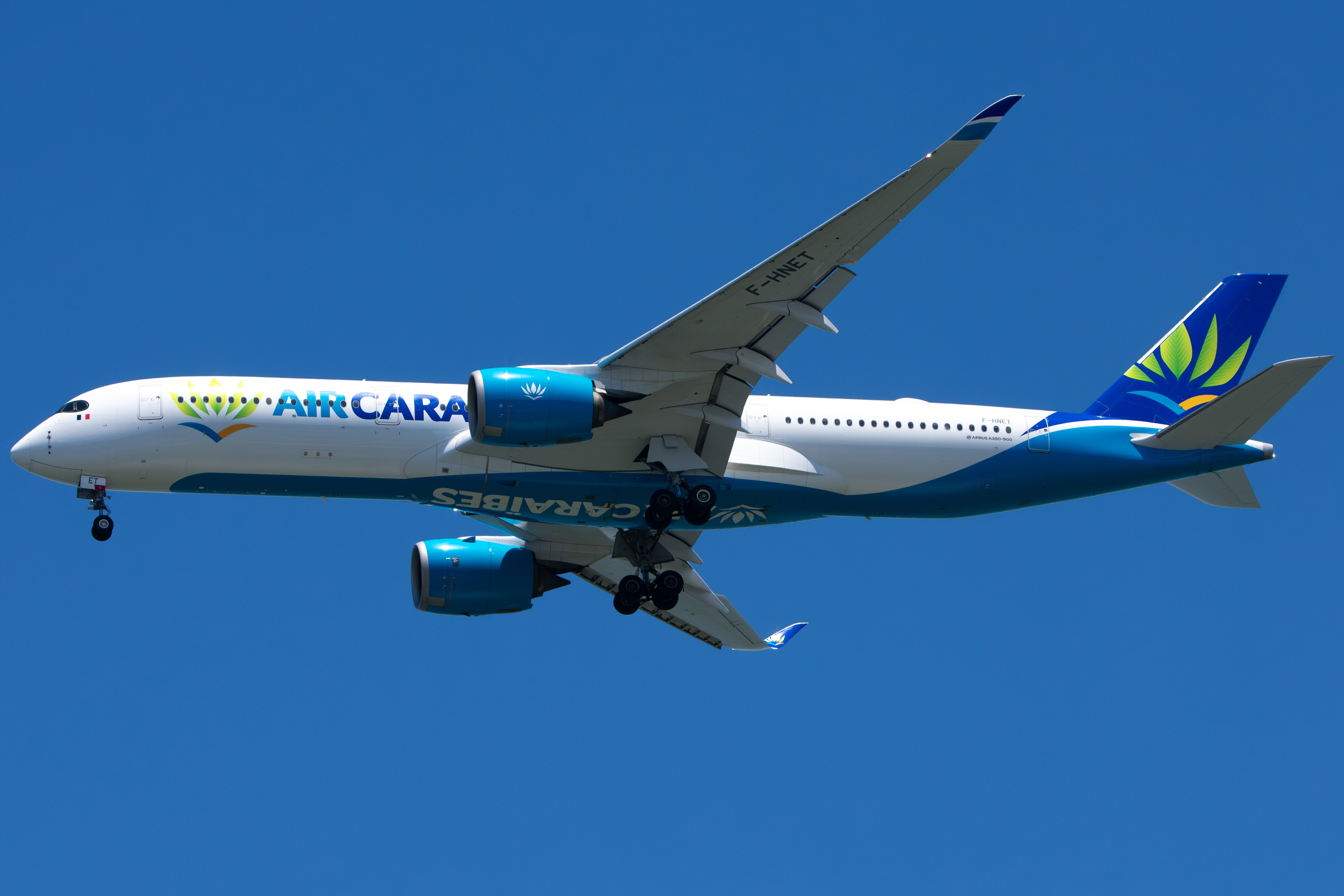 Full size: Air Caraibes Airbus A350-900 F-HNET at San Francisco International Airport