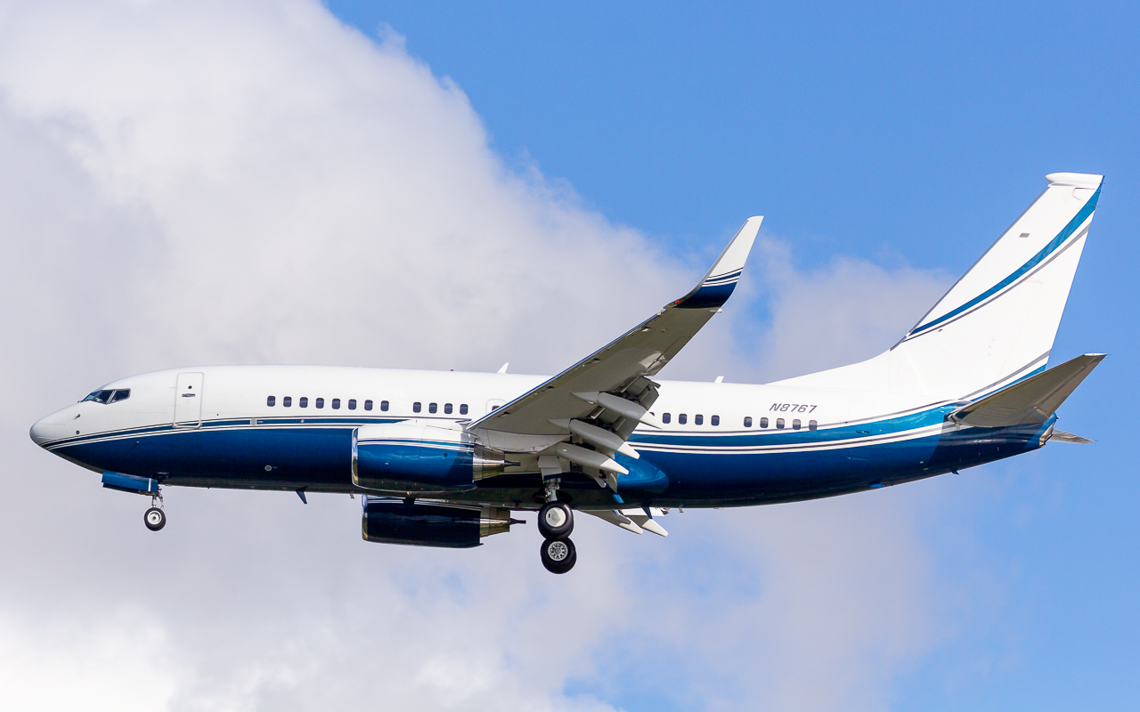 Full size: PRIVATE Boeing 737-700BBJ n8767 at Tampa International Airport