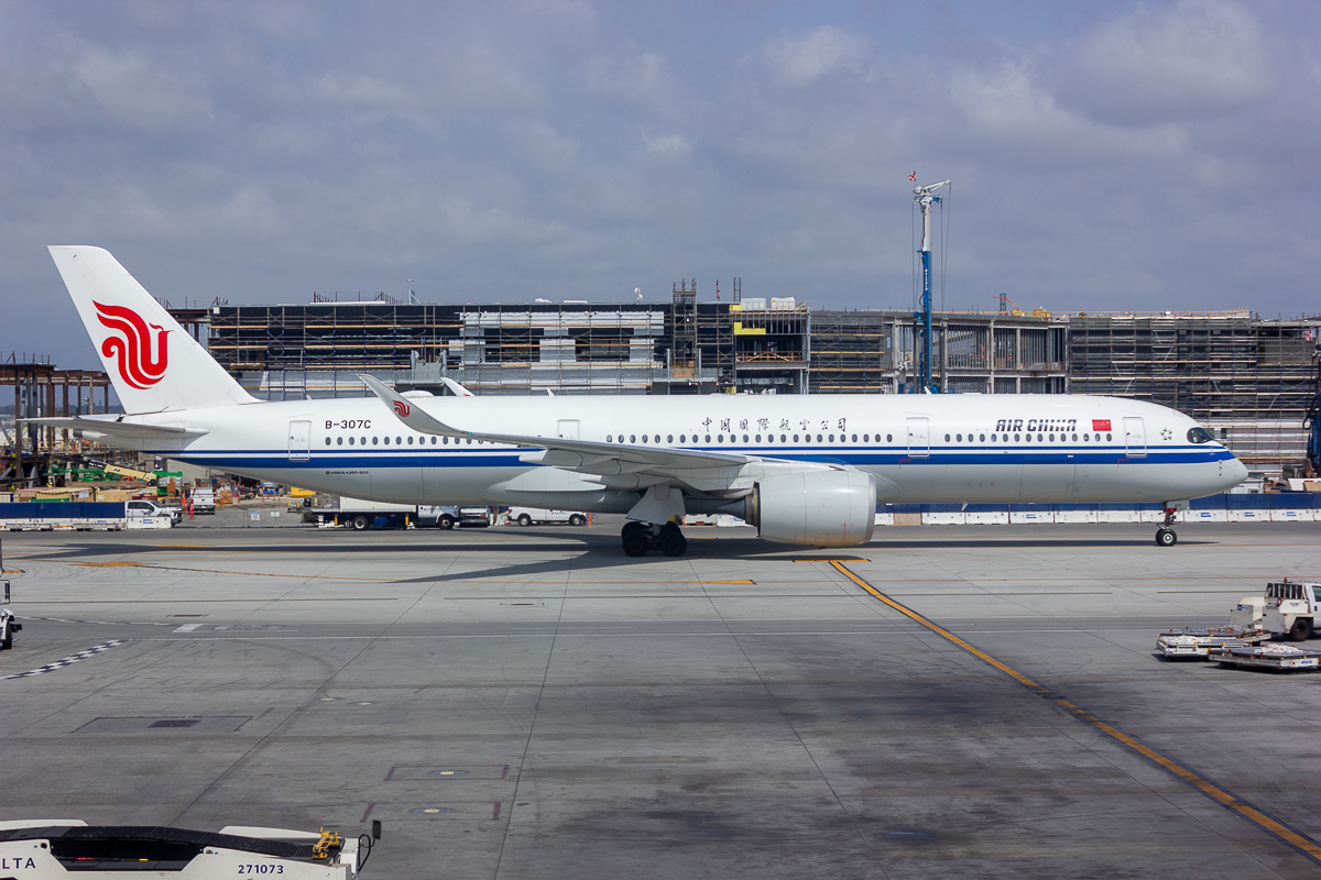 Full size: Air China Airbus A350-900 B-307C at Los Angeles International Airport