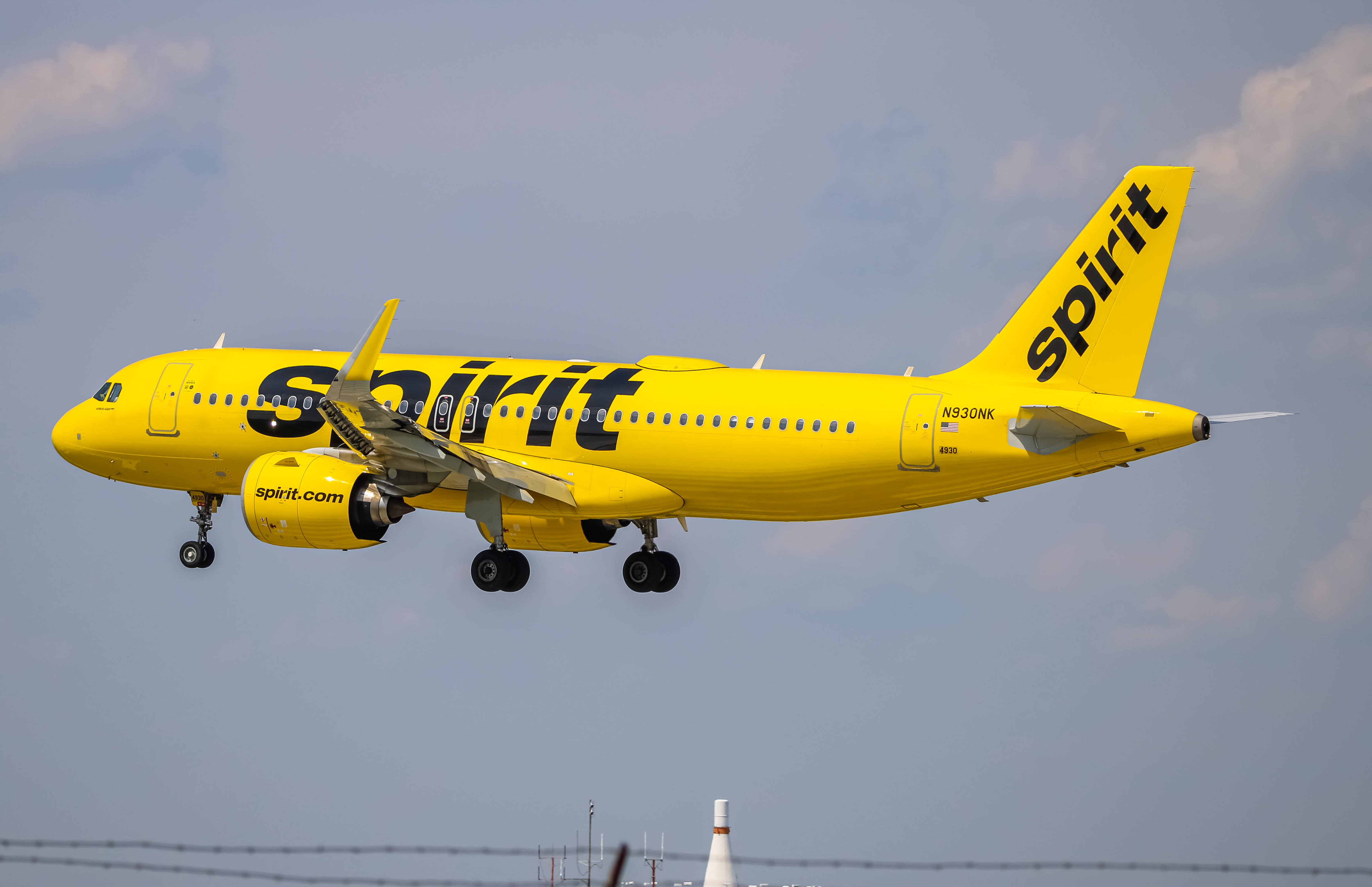 Full size: Spirit Airlines Airbus A320NEO N930NK at Baltimore/Washington International Thurgood Marshall Airport