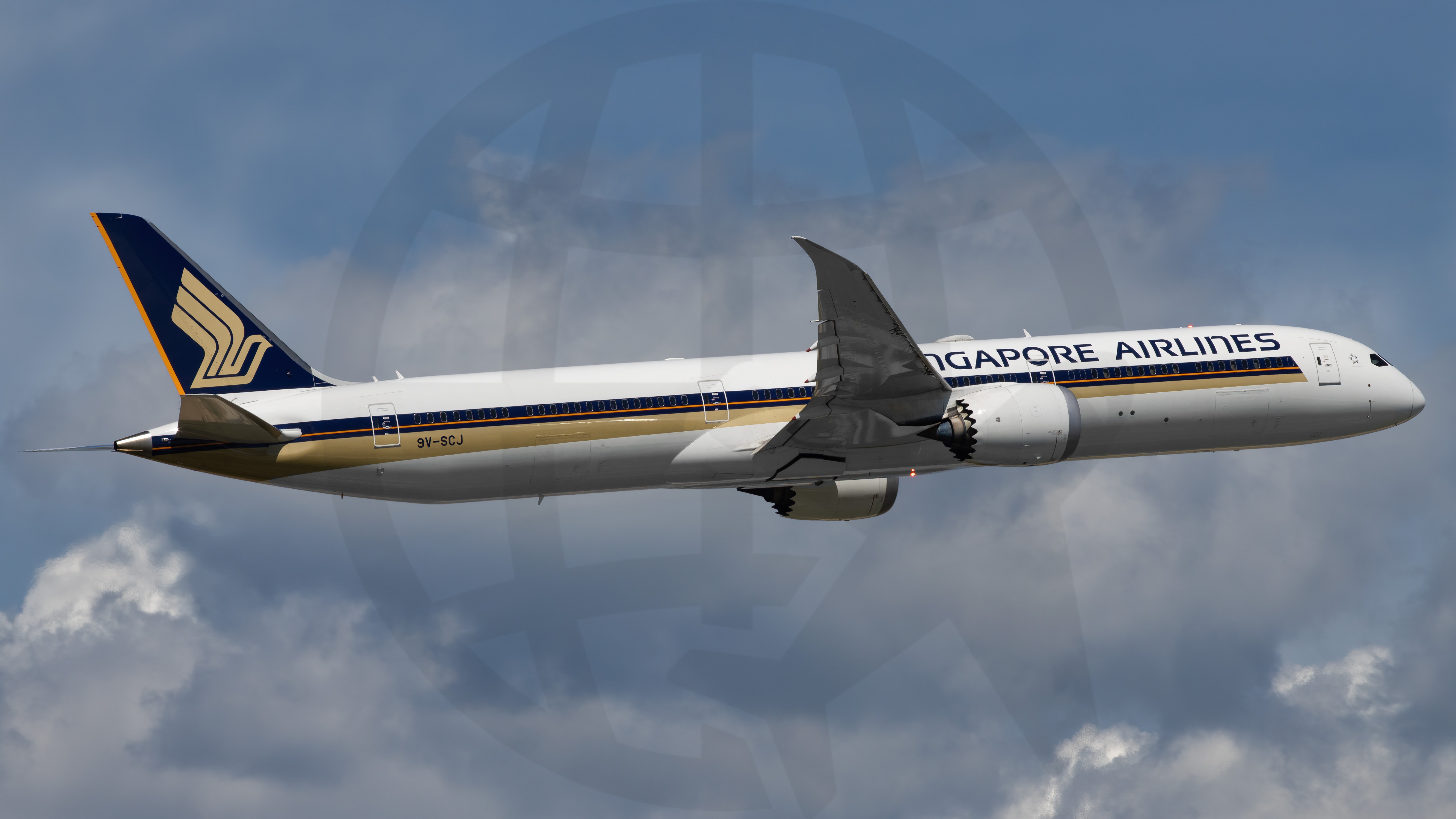 Full size: Singapore Airlines Boeing 787-10 9V-SCJ at Singapore-Changi Airport