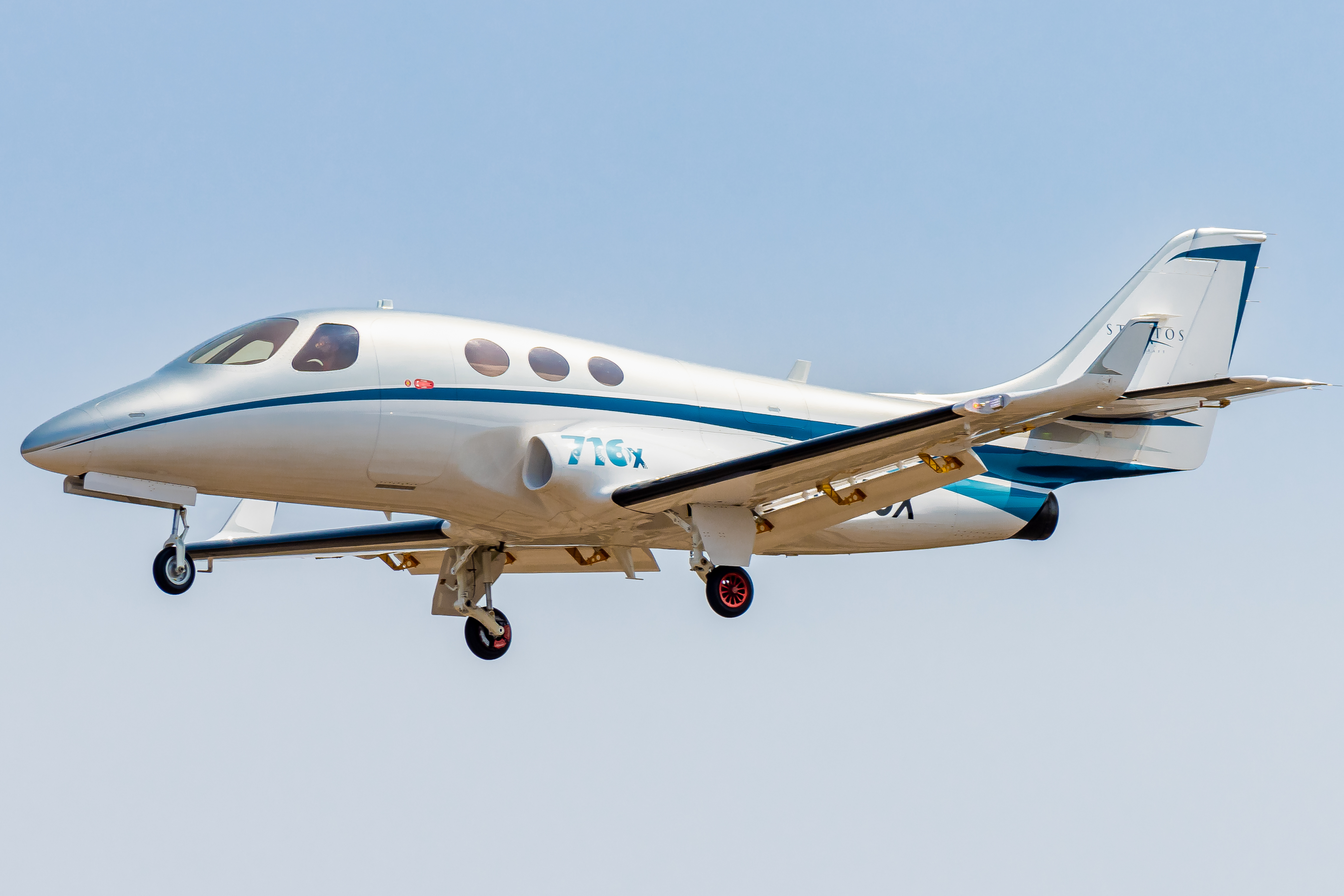 Full size: PRIVATE Stratos 716X N716X at Roberts Field Airport