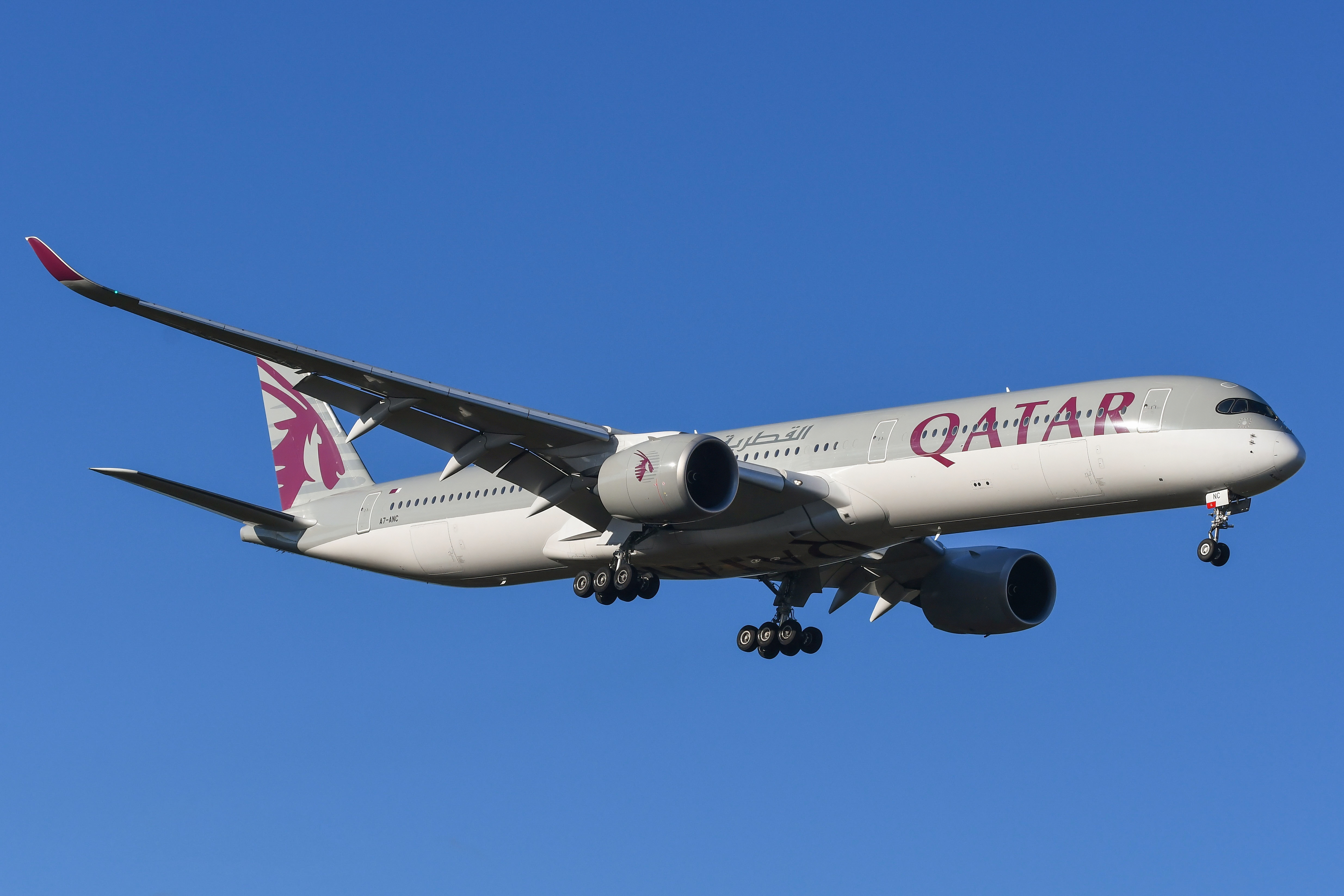 Full size: Qatar Airways Airbus A350-1000 A7-ANC at Washington Dulles International Airport