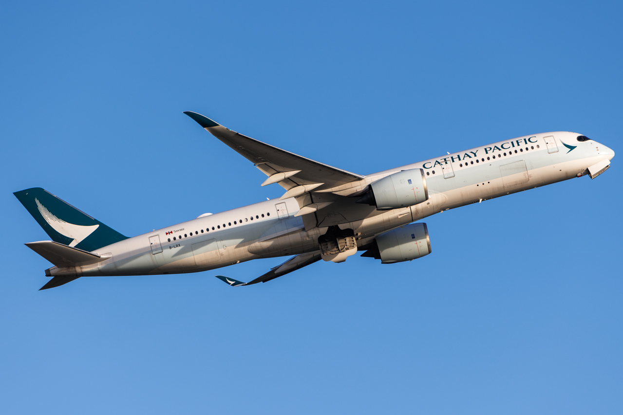 Full size: Cathay Pacific Airbus A350-900 B-LRX at Hong Kong International Airport