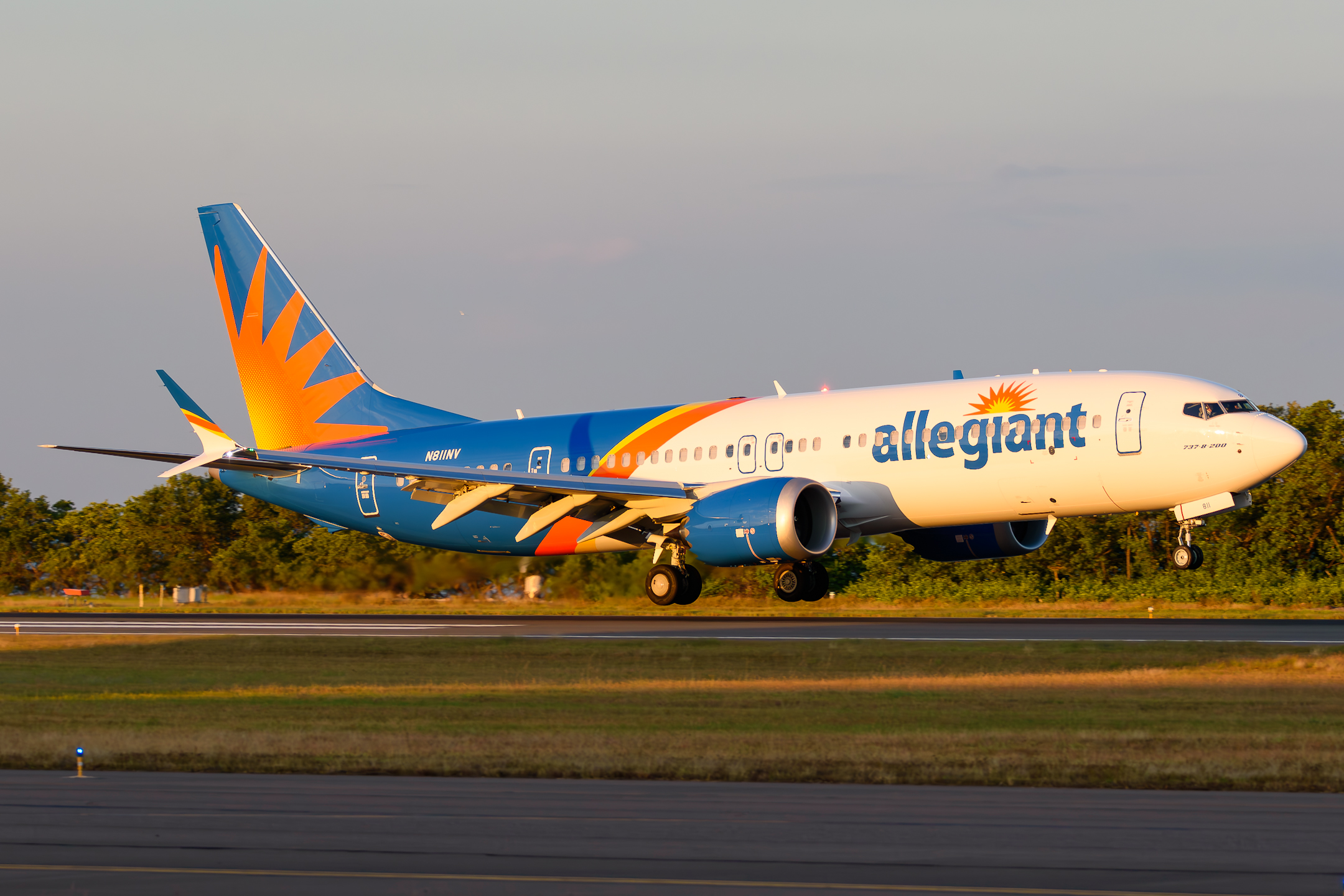 Full size: Allegiant  Boeing 737 MAX 8 N811NV at St. Petersburg Clearwater International Airport