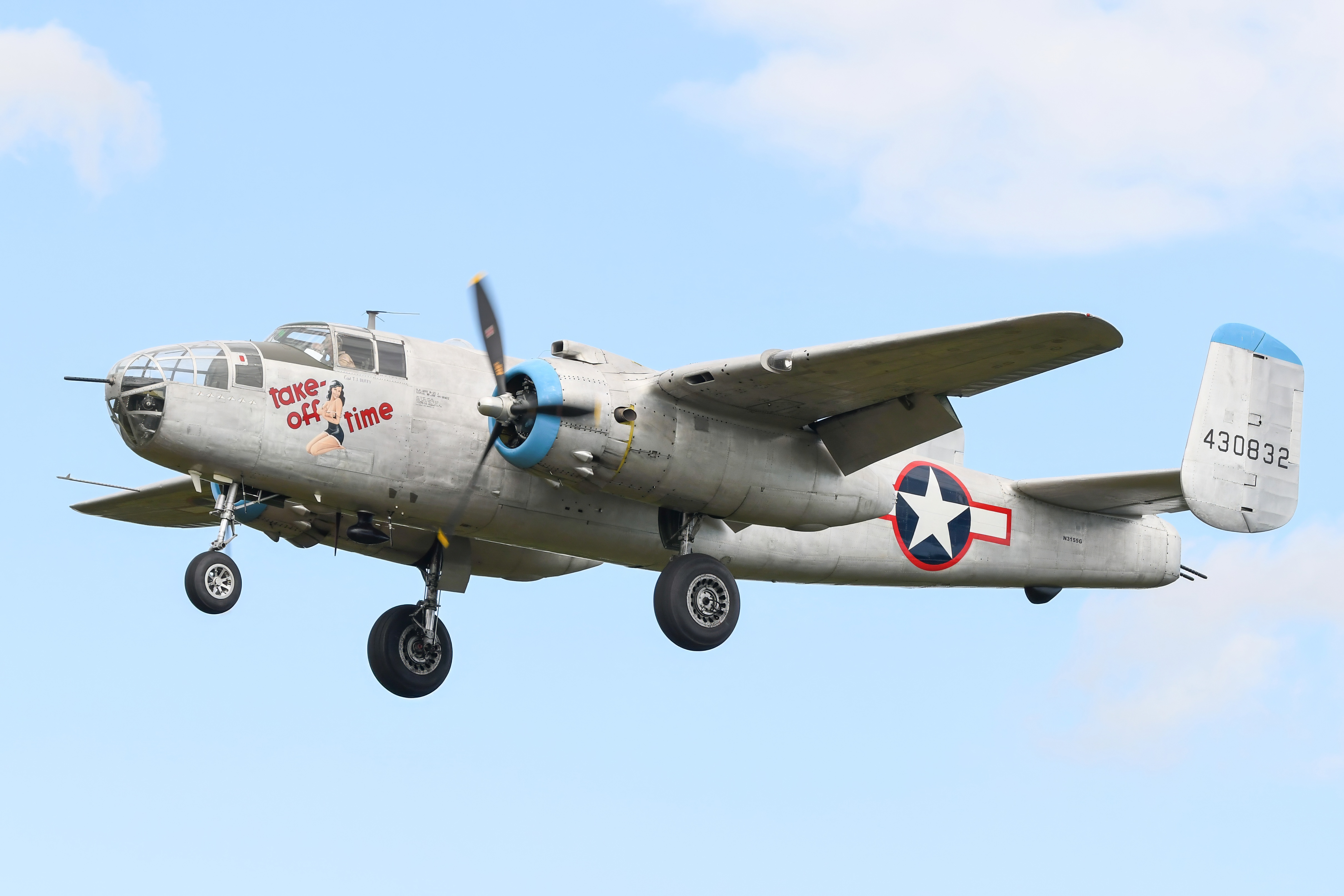 Full size: PRIVATE  North American B-25 Mitchell N3155G at Toms River Ocean County Airport