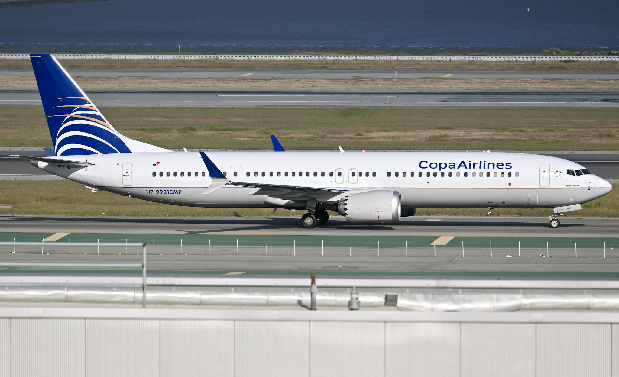 Full size: Copa Airlines Boeing 737 MAX 9 HP-9931CMP at San Francisco International Airport