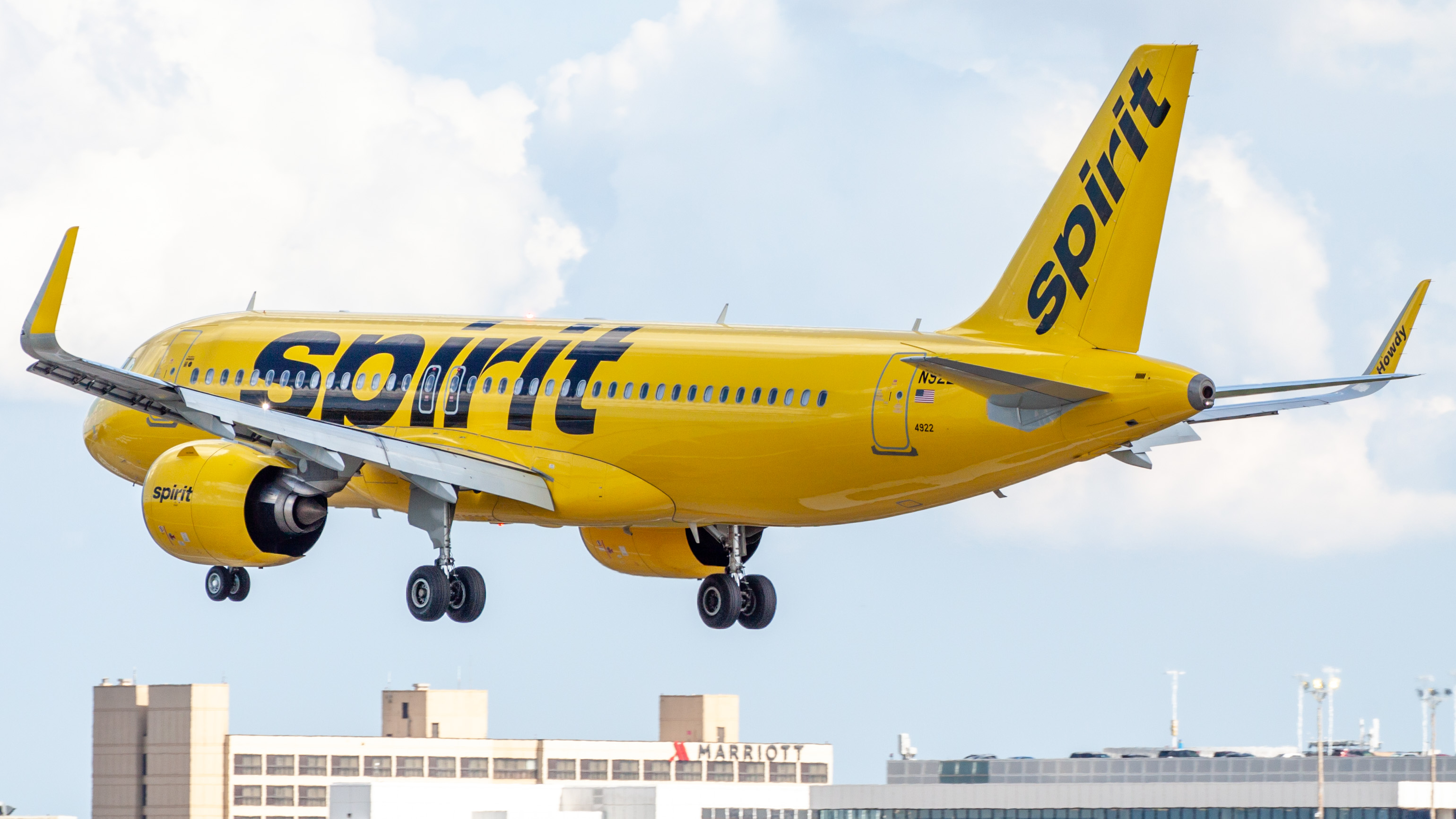 Full size: Spirit Airlines Airbus A320NEO N922NK at Houston-George Bush Intercontinental Airport