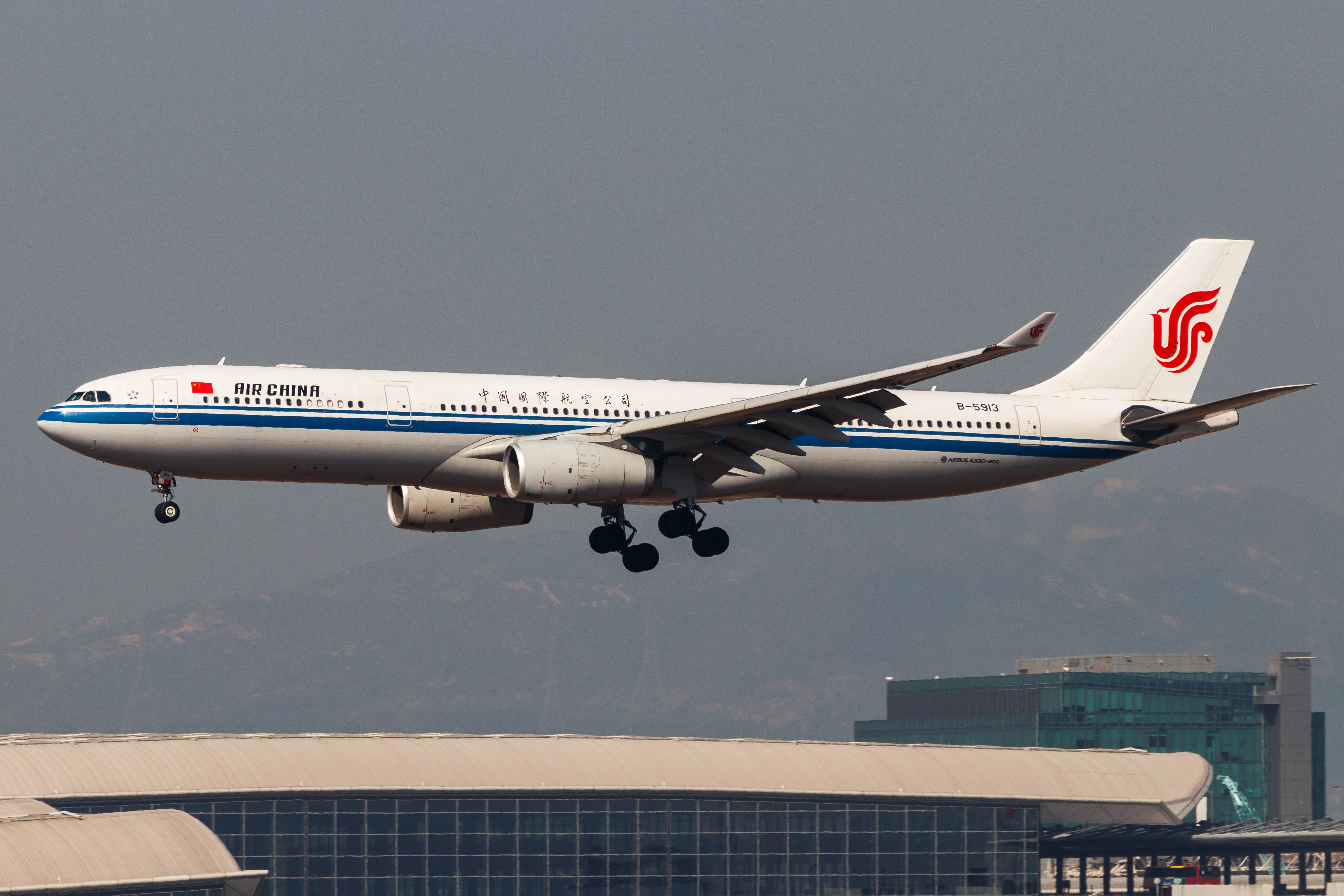 Full size: Air China Airbus A330-300 B-5913 at Hong Kong International Airport