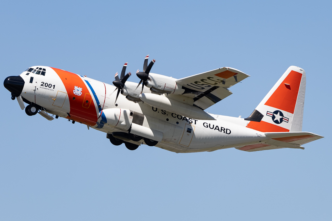 Full size: USCG - United States Coast Guard Lockheed C-130J Hercules 2001 at Lakeland Linder International Airport