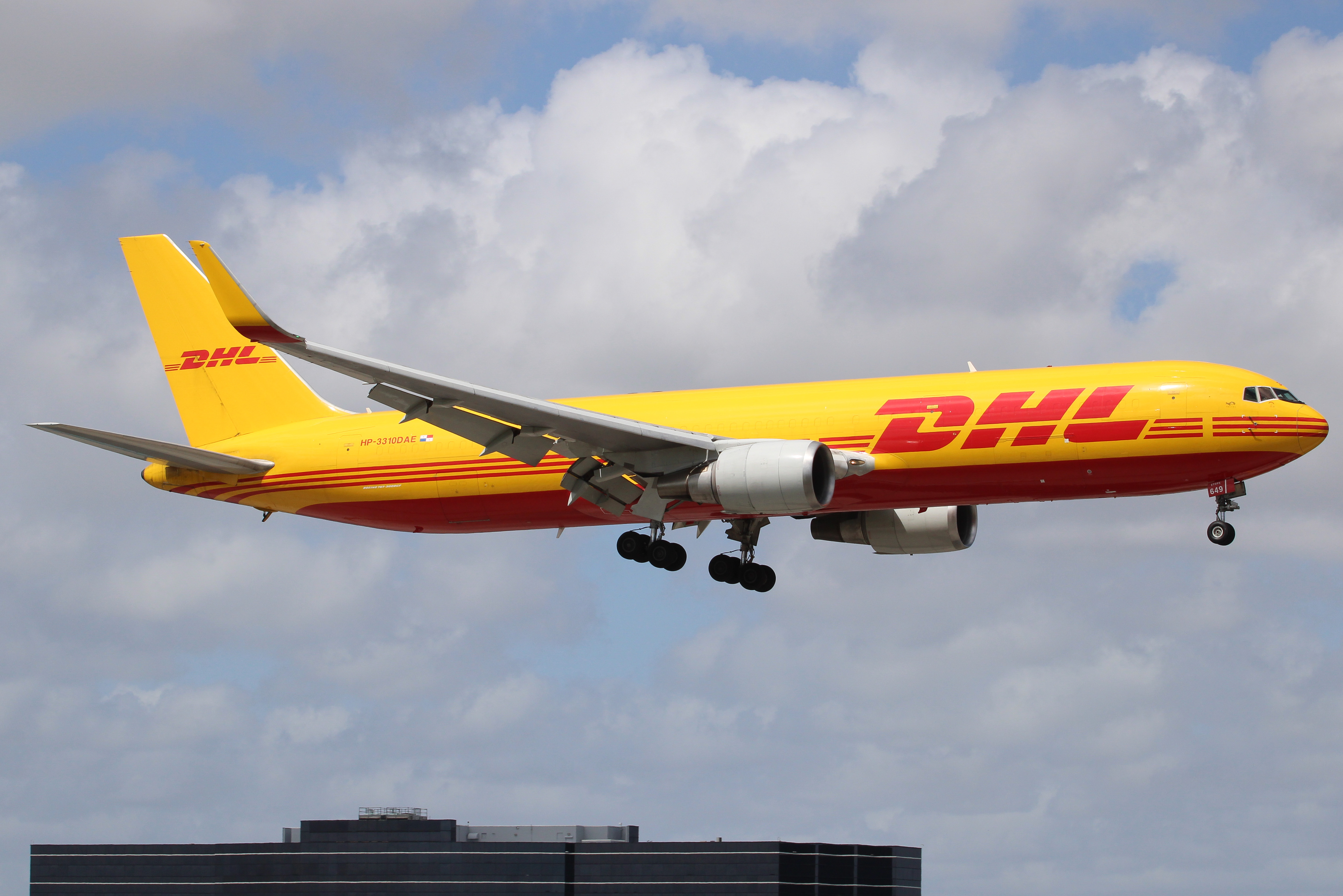 Full size: DHL Boeing 767-300F HP-3310DAE at Miami International Airport