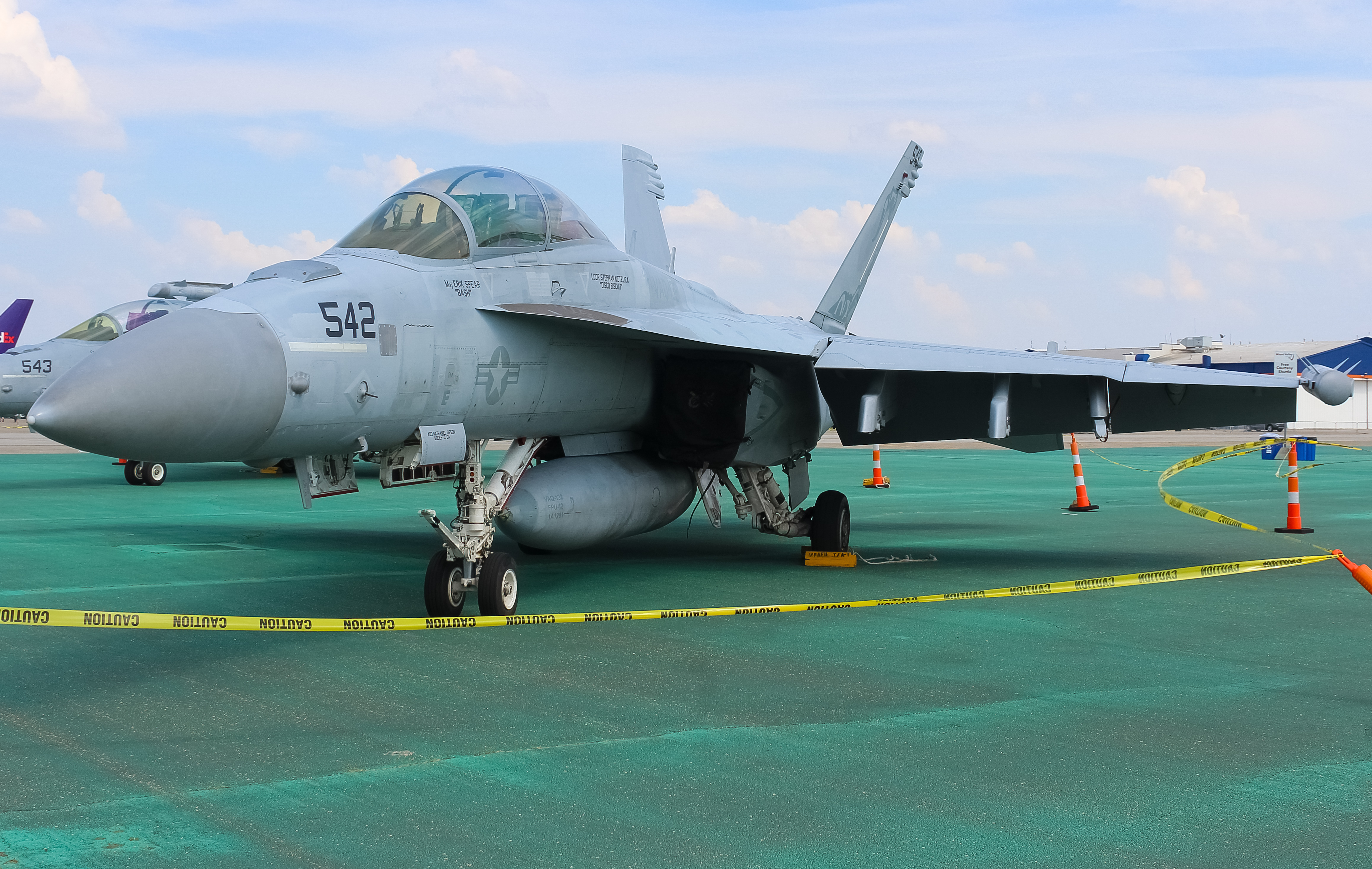 Full size: USN - United States Navy Boeing F/A-18E/F Super Hornet N/A at James M Cox Dayton International Airport