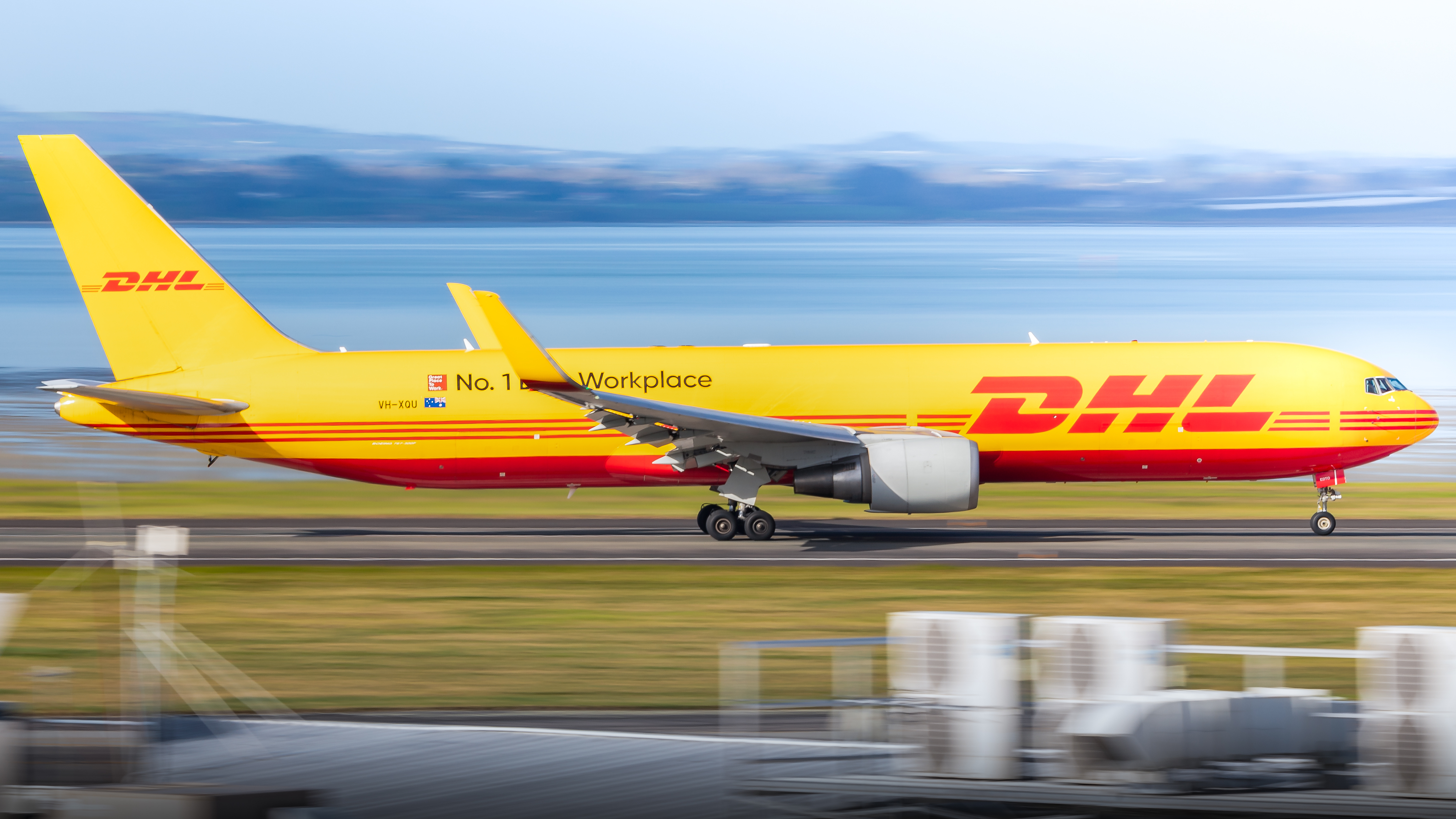 Full size: Tasman Cargo Airlines Boeing 767-300F VH-XQU at Auckland International Airport