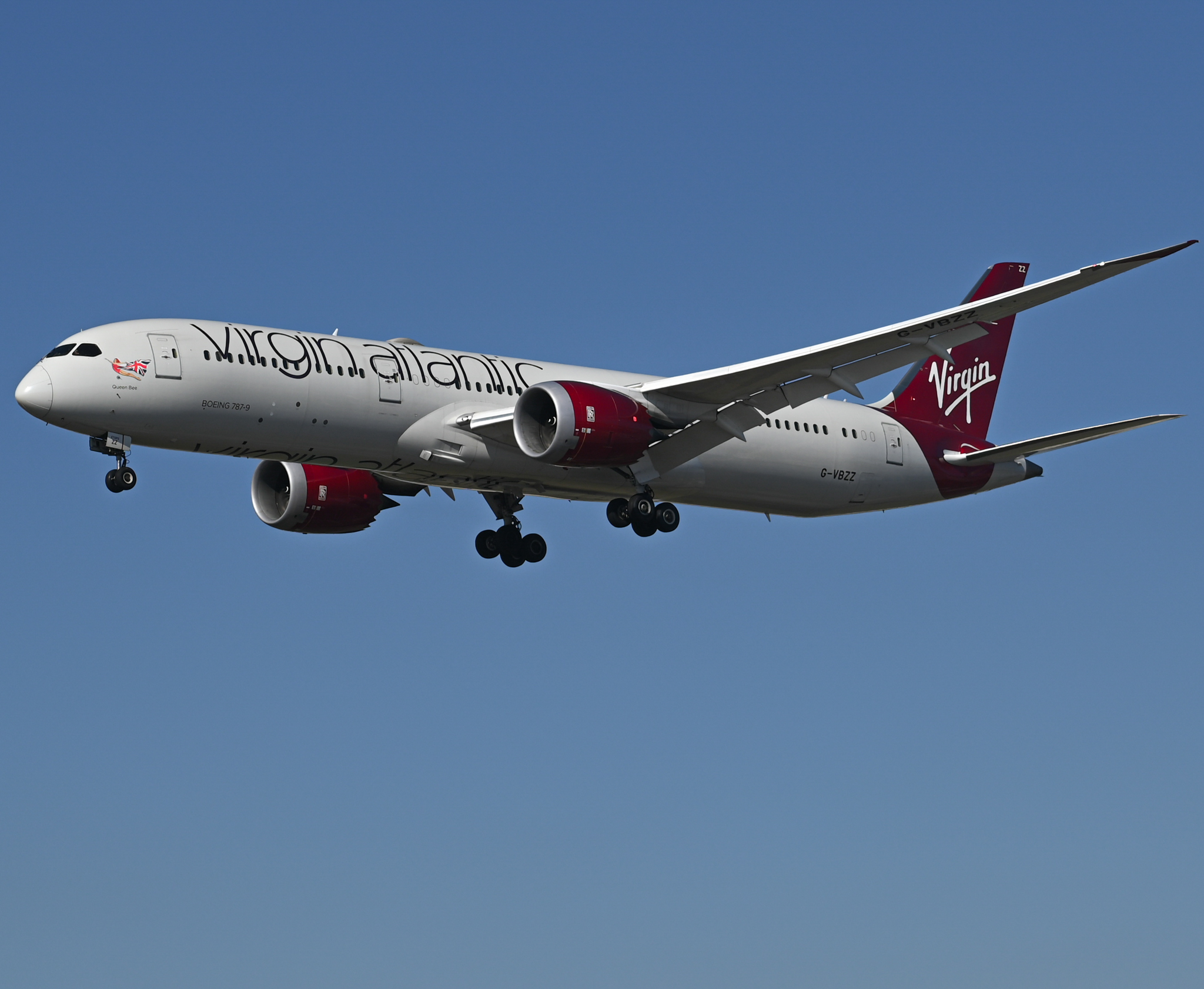 Full size: Virgin Atlantic Boeing 787-9 G-VBZZ at Los Angeles International Airport