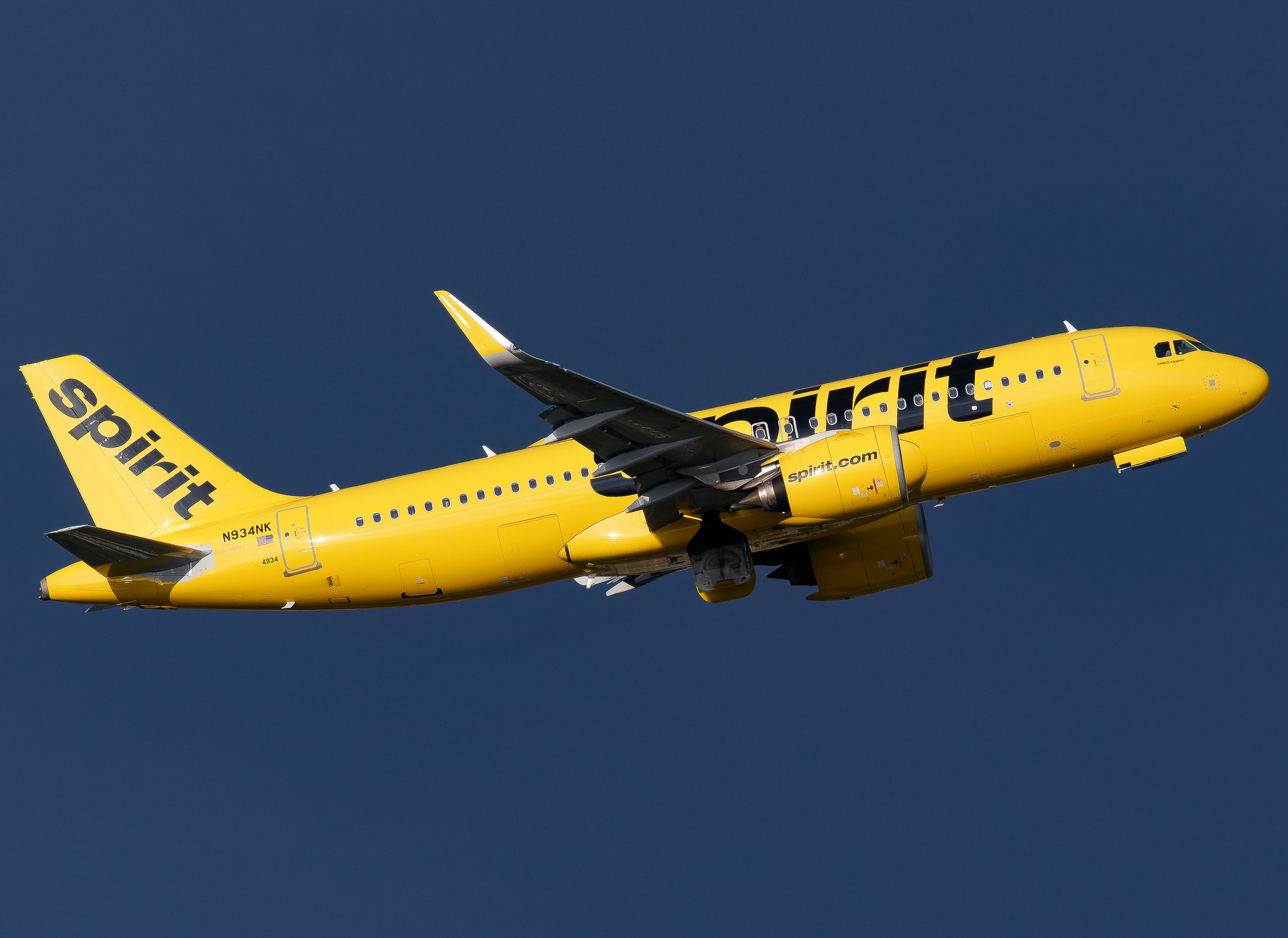 Full size: Spirit Airlines Airbus A320NEO N934NK at Tampa International Airport