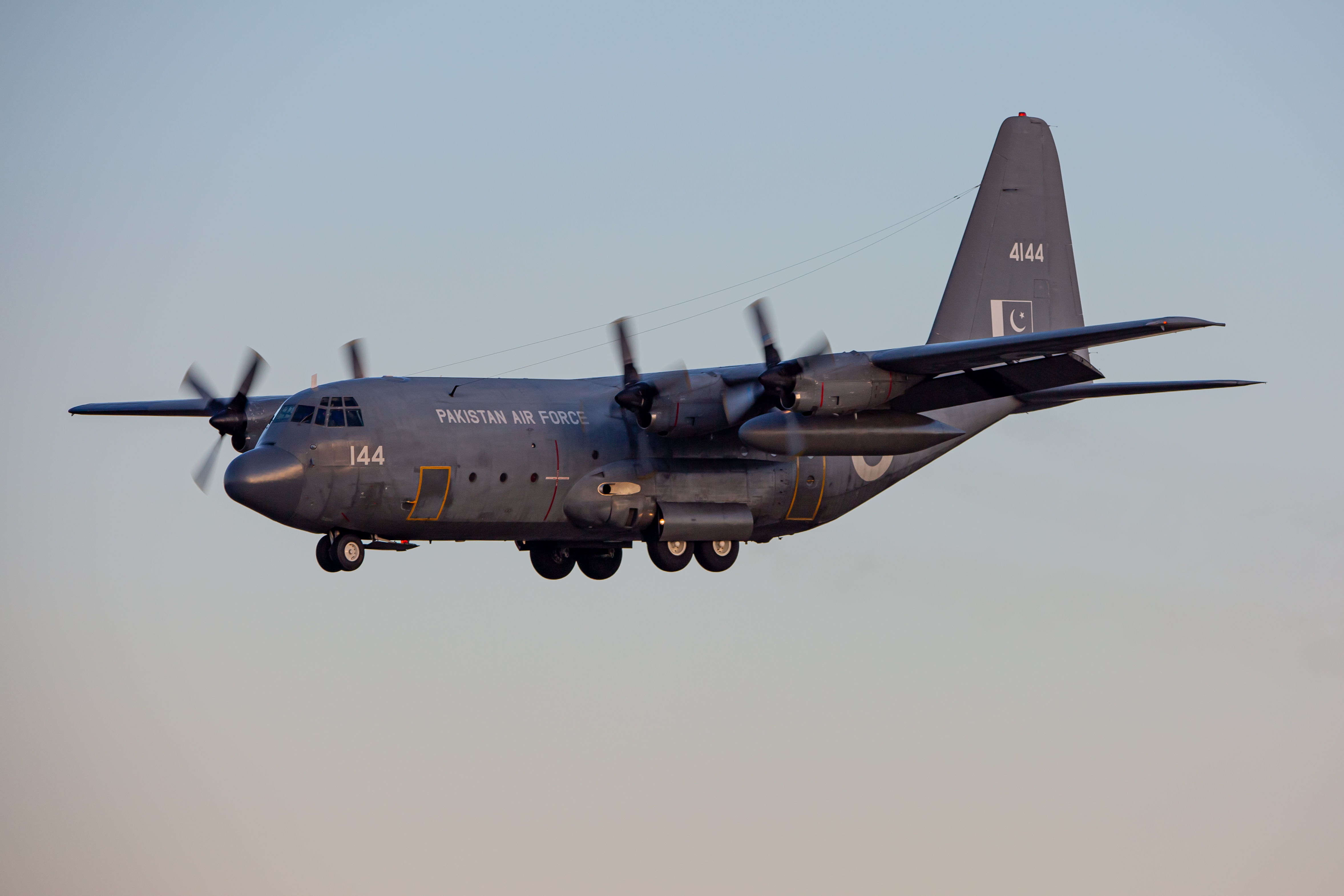 Full size: Pakistan Air Force Lockheed C-130E Hercules 64144 at Baltimore/Washington International Thurgood Marshall Airport