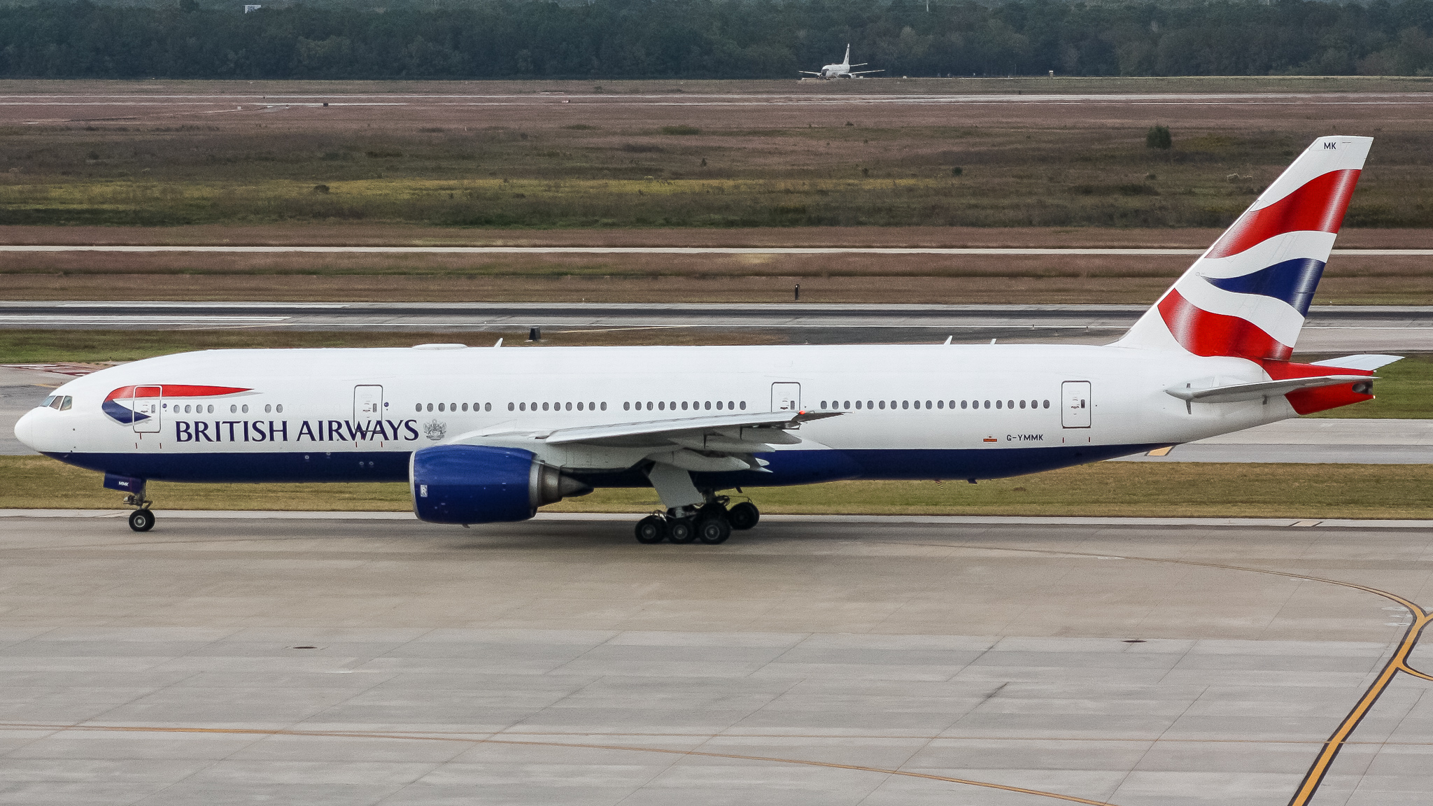 Full size: British Airways Boeing 777-200 G-YMMK at Houston-George Bush Intercontinental Airport