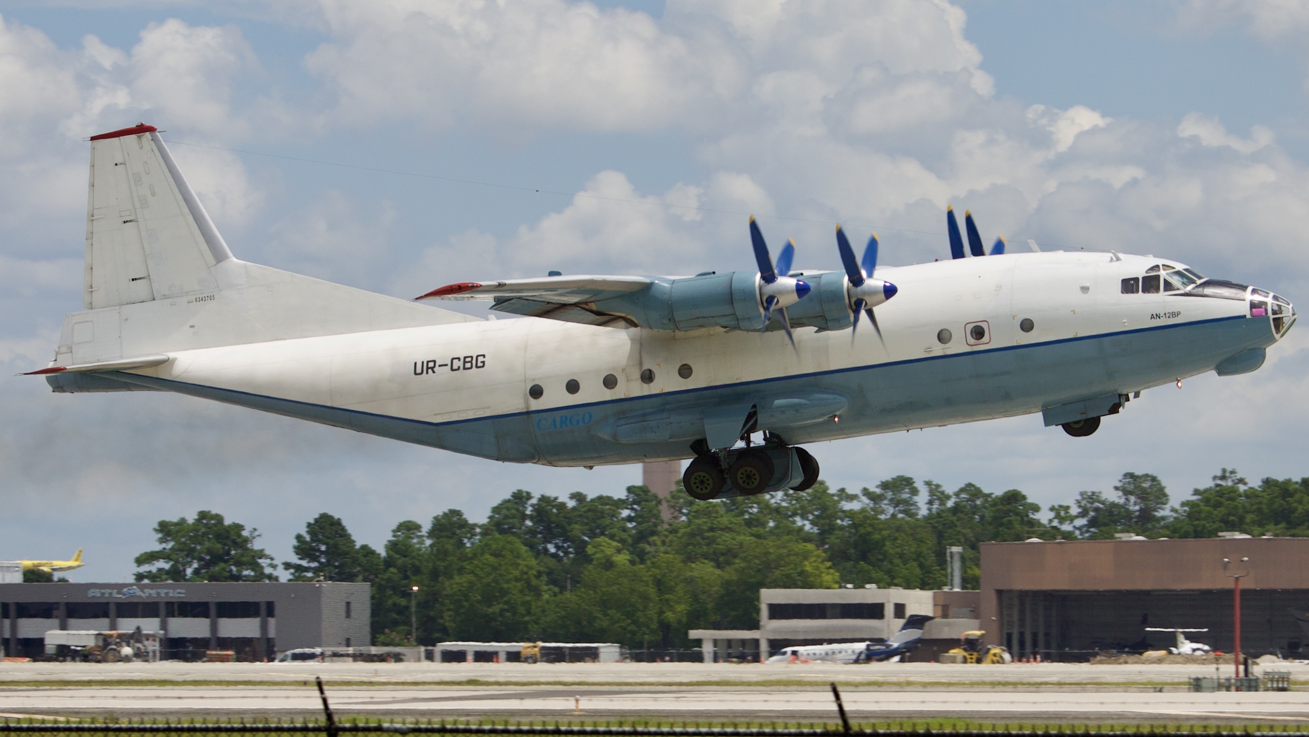 Full size: Cavok Air Antonov An-12 UR-CBG at Houston-George Bush Intercontinental Airport