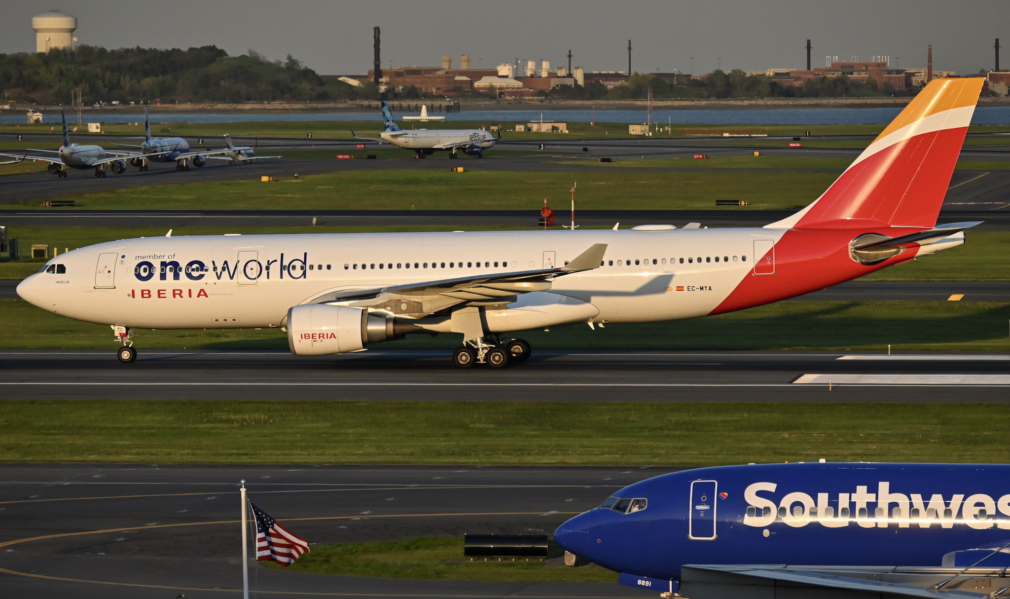 Full size: Iberia Airbus A330-200 EC-MYA at General Edward Lawrence Logan International Airport