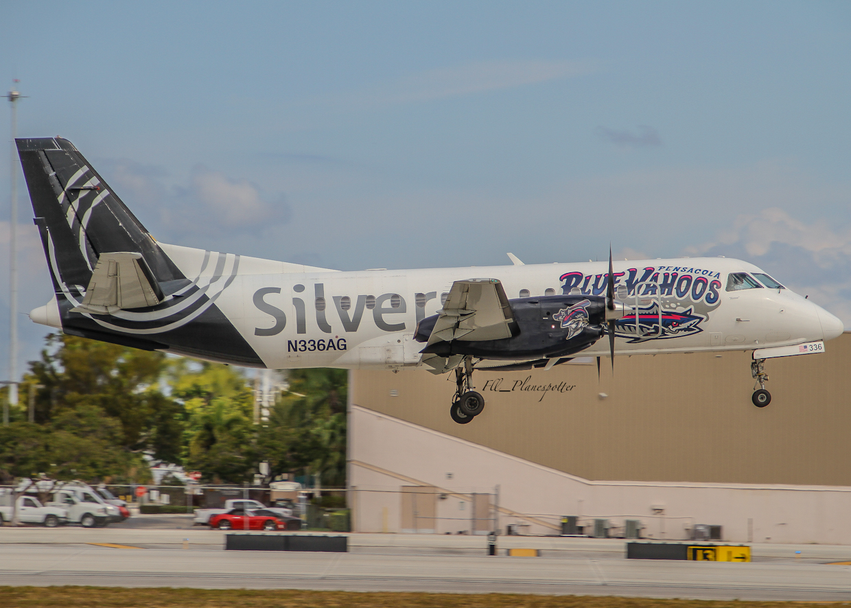 Full size: Silver Airlines Saab 340 N336AG at Fort Lauderdale/Hollywood International Airport