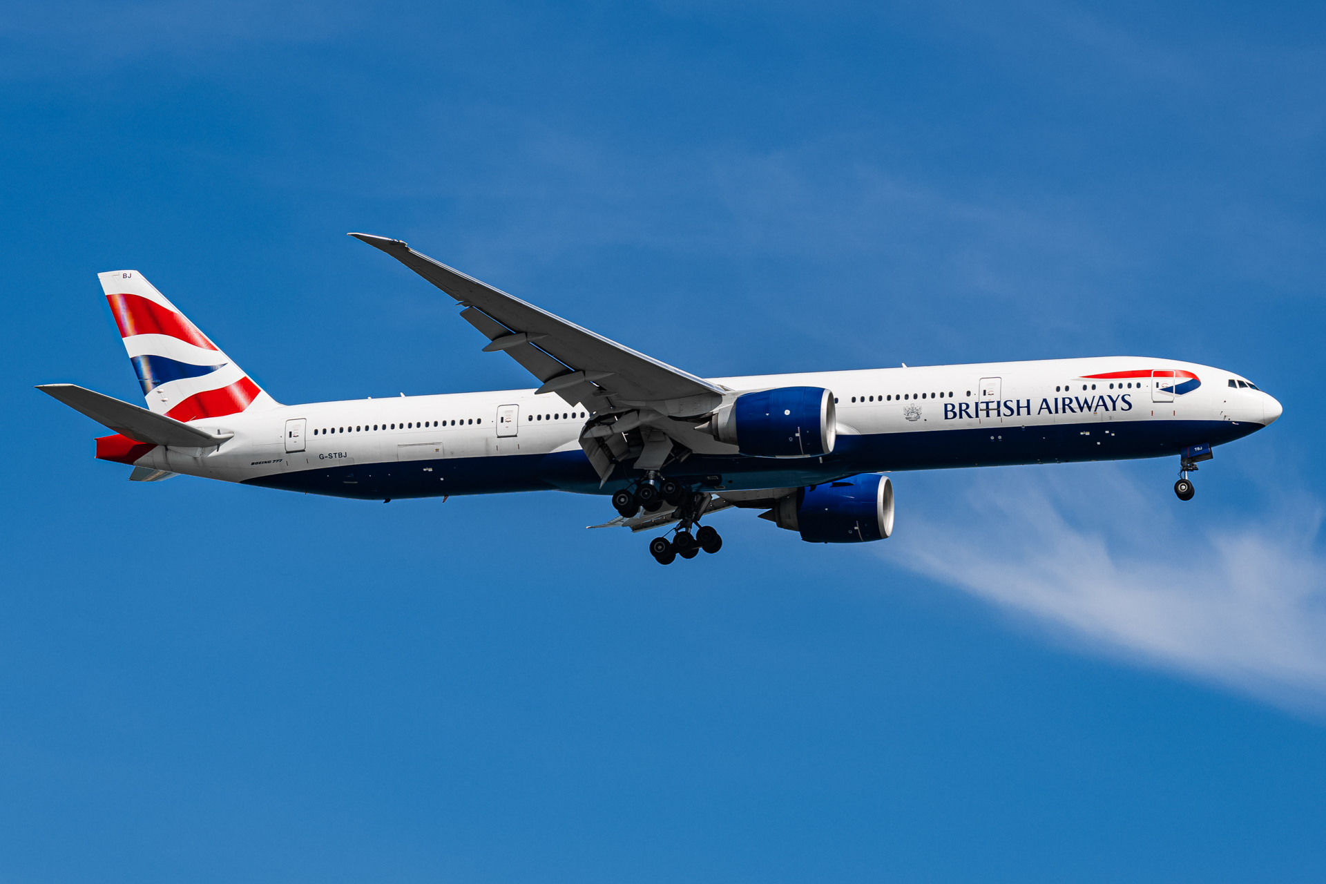Full size: British Airways Boeing 777-300ER G-STBJ at Singapore-Changi Airport