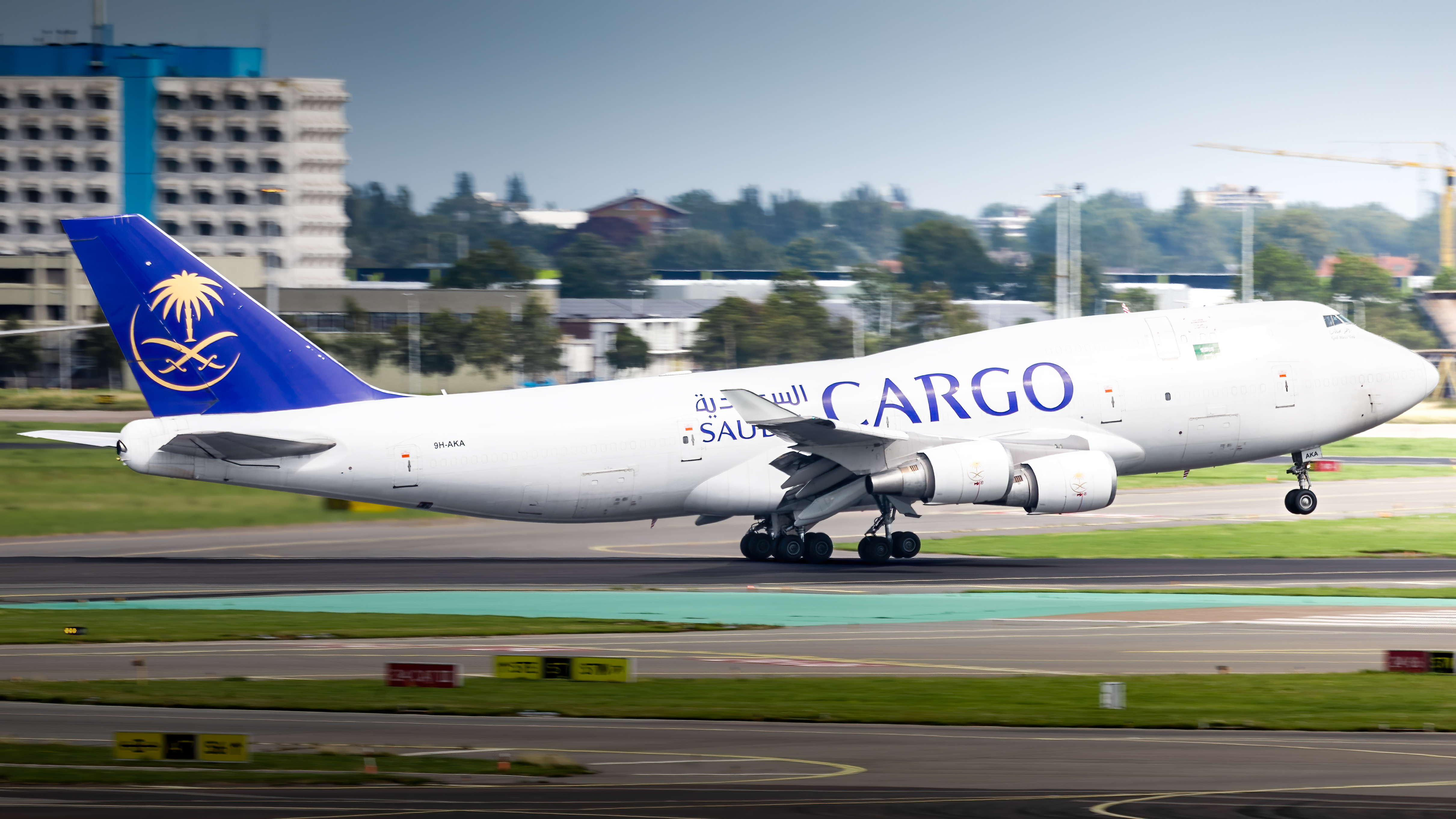 Full size: Saudia Cargo Boeing 747-400F 9H-AKA at Amsterdam Schiphol Airport